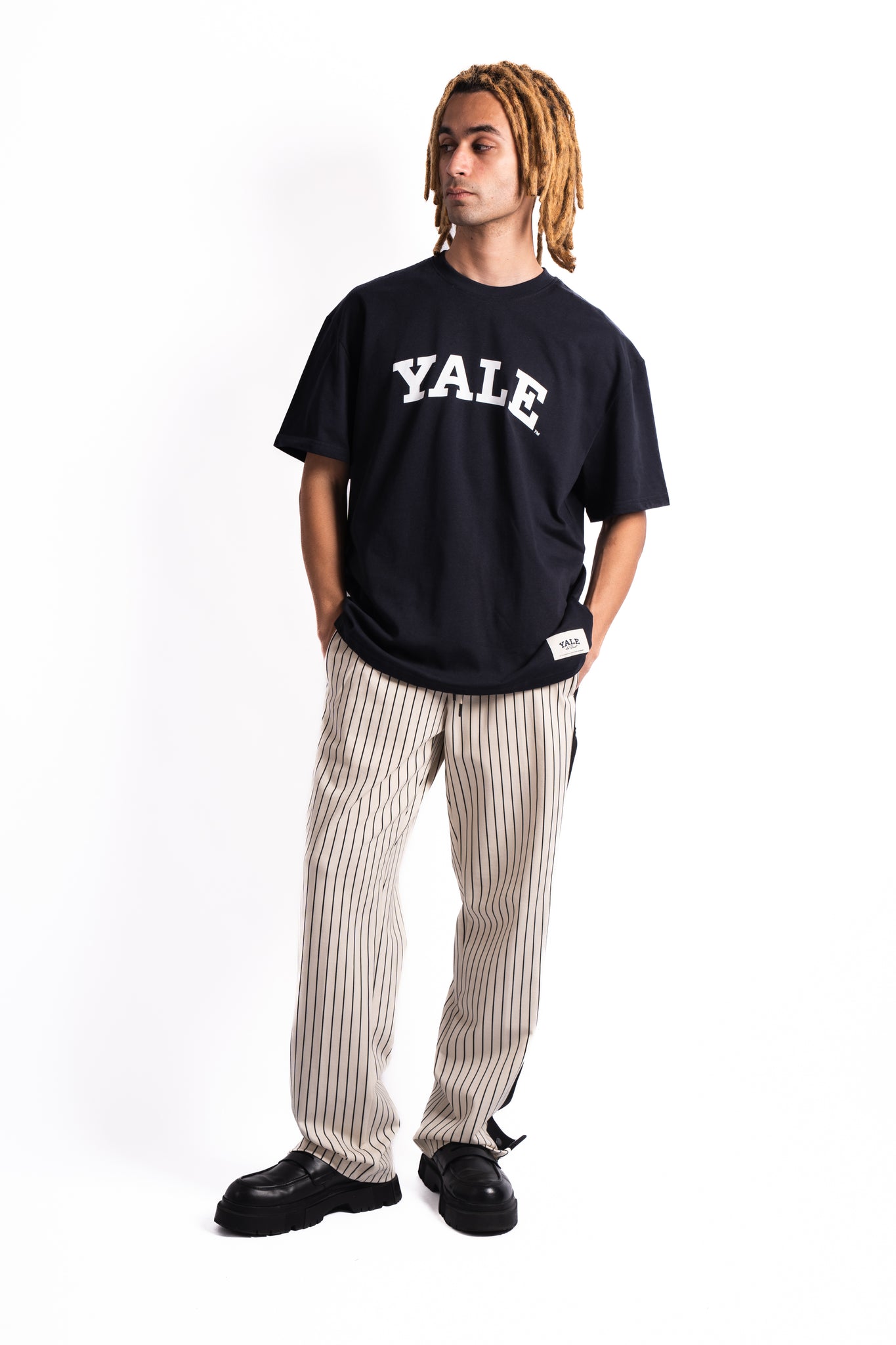 Les Deux x Yale Logo Tee Dark Navy