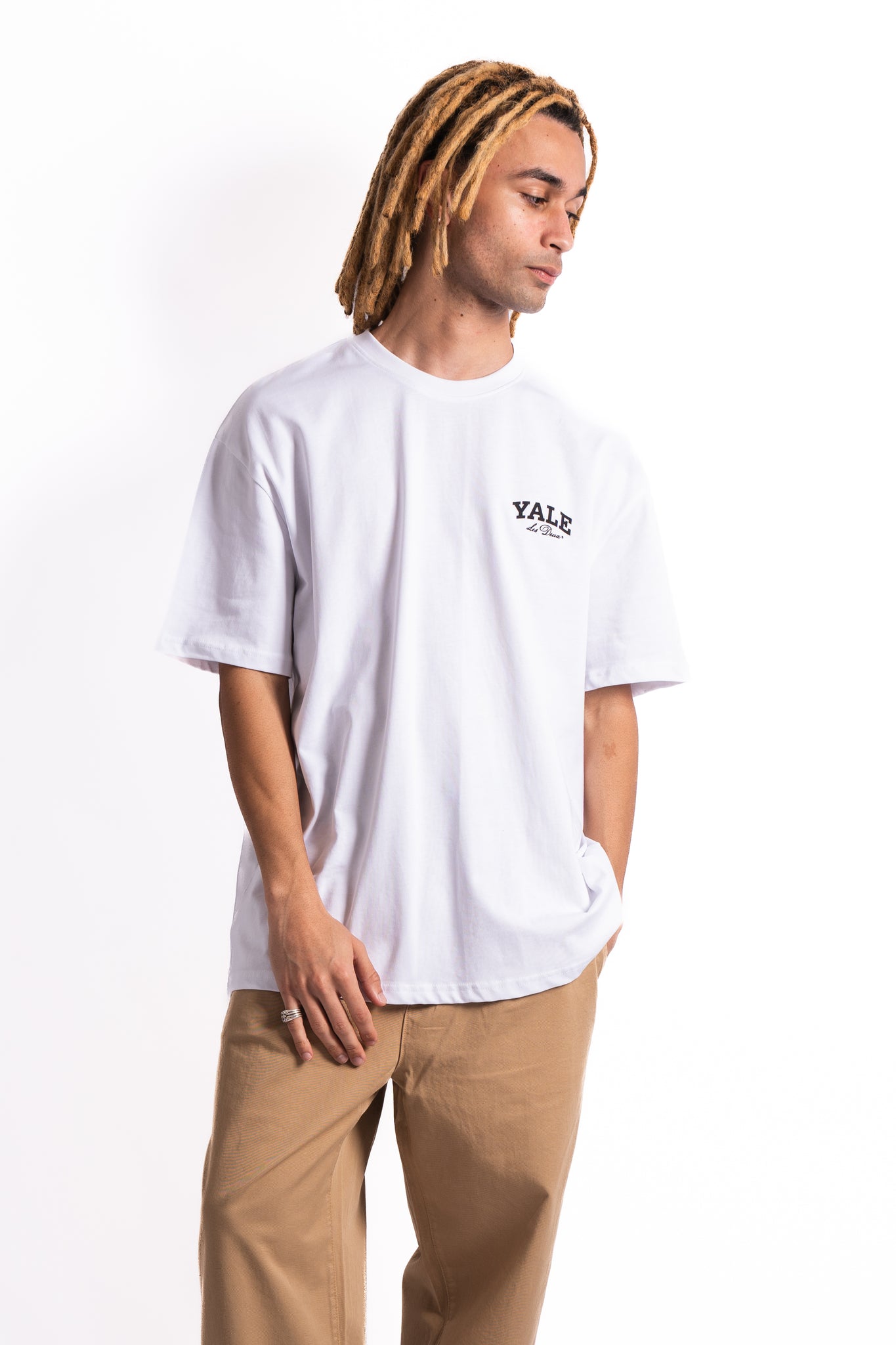 Les Deux x Yale Bulldog Tee White