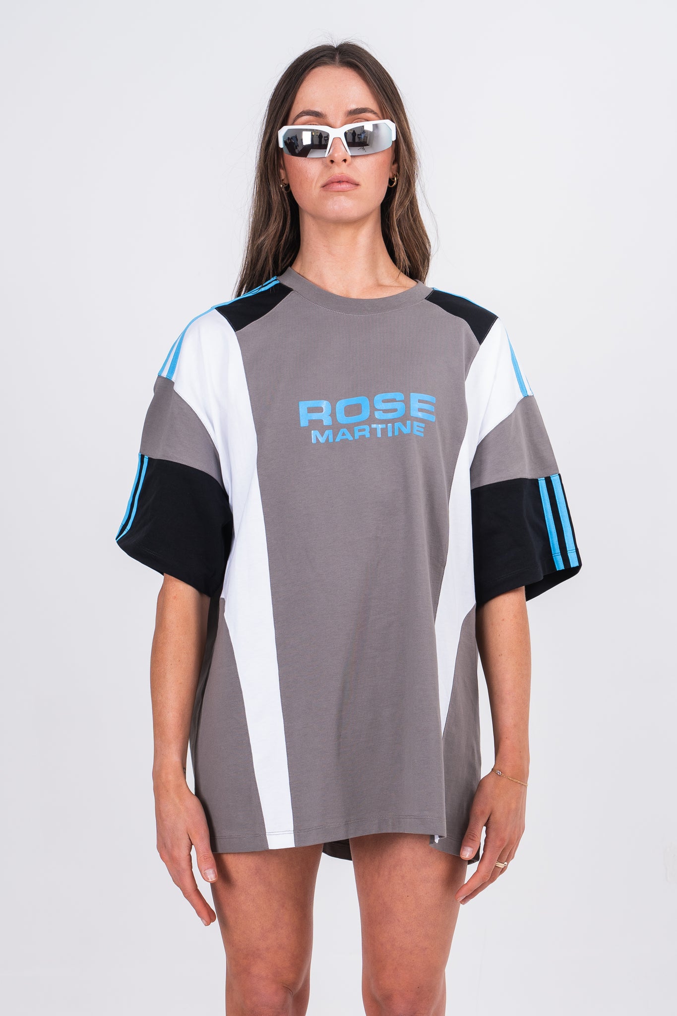 Martine Rose Oversized Panelled Tee Grey