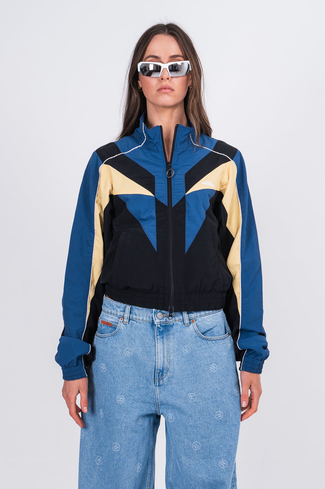 Martine Rose Shrunken Track Jacket Black/Yellow