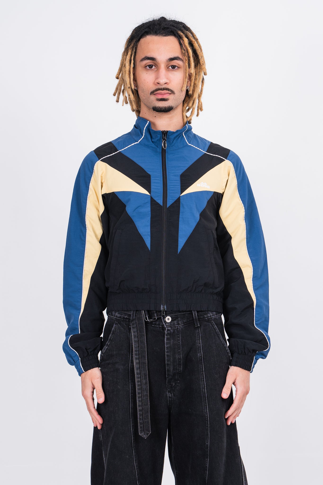 Martine Rose Shrunken Track Jacket Black/Yellow