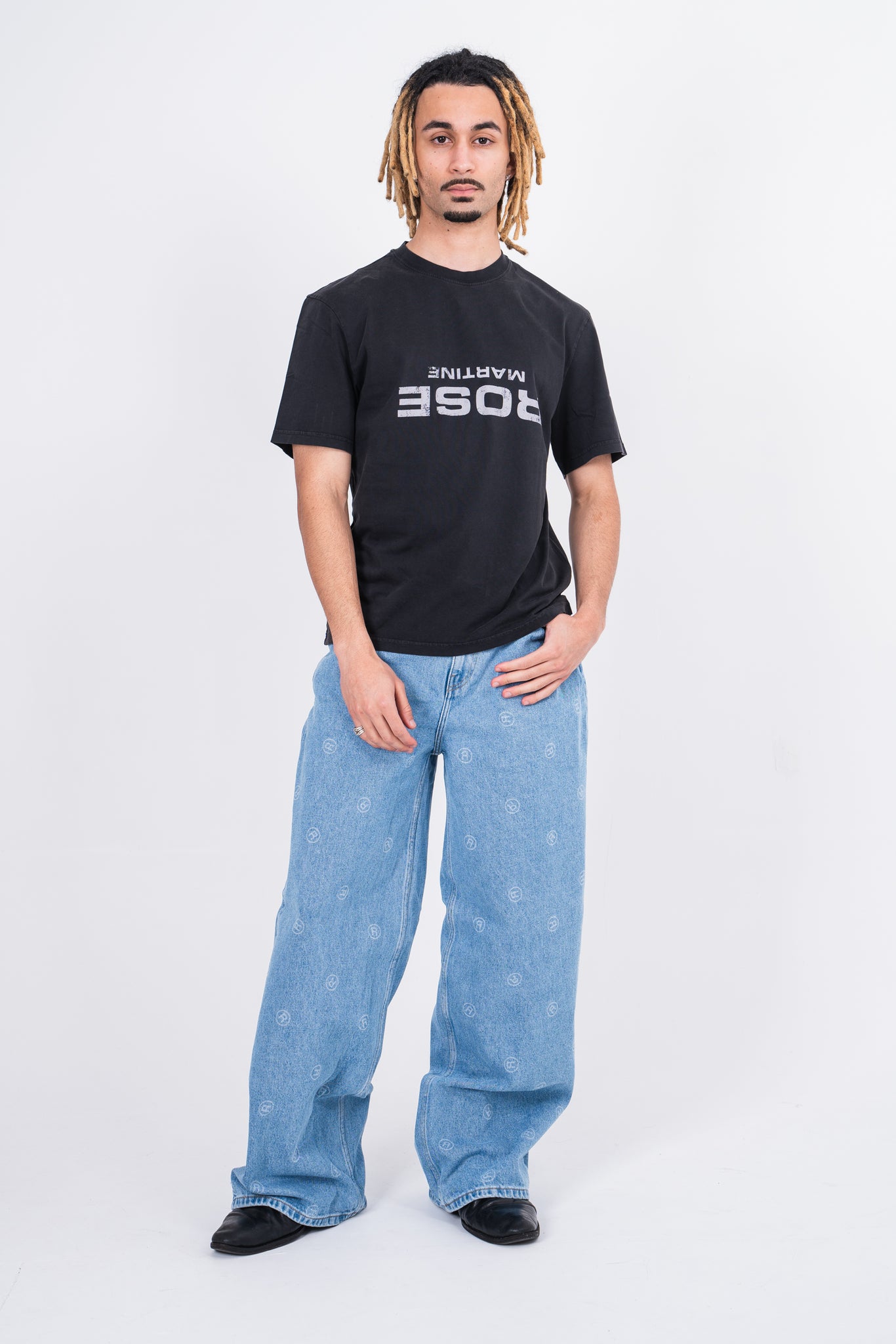 Martine Rose Classic Tee Washed Rose Black