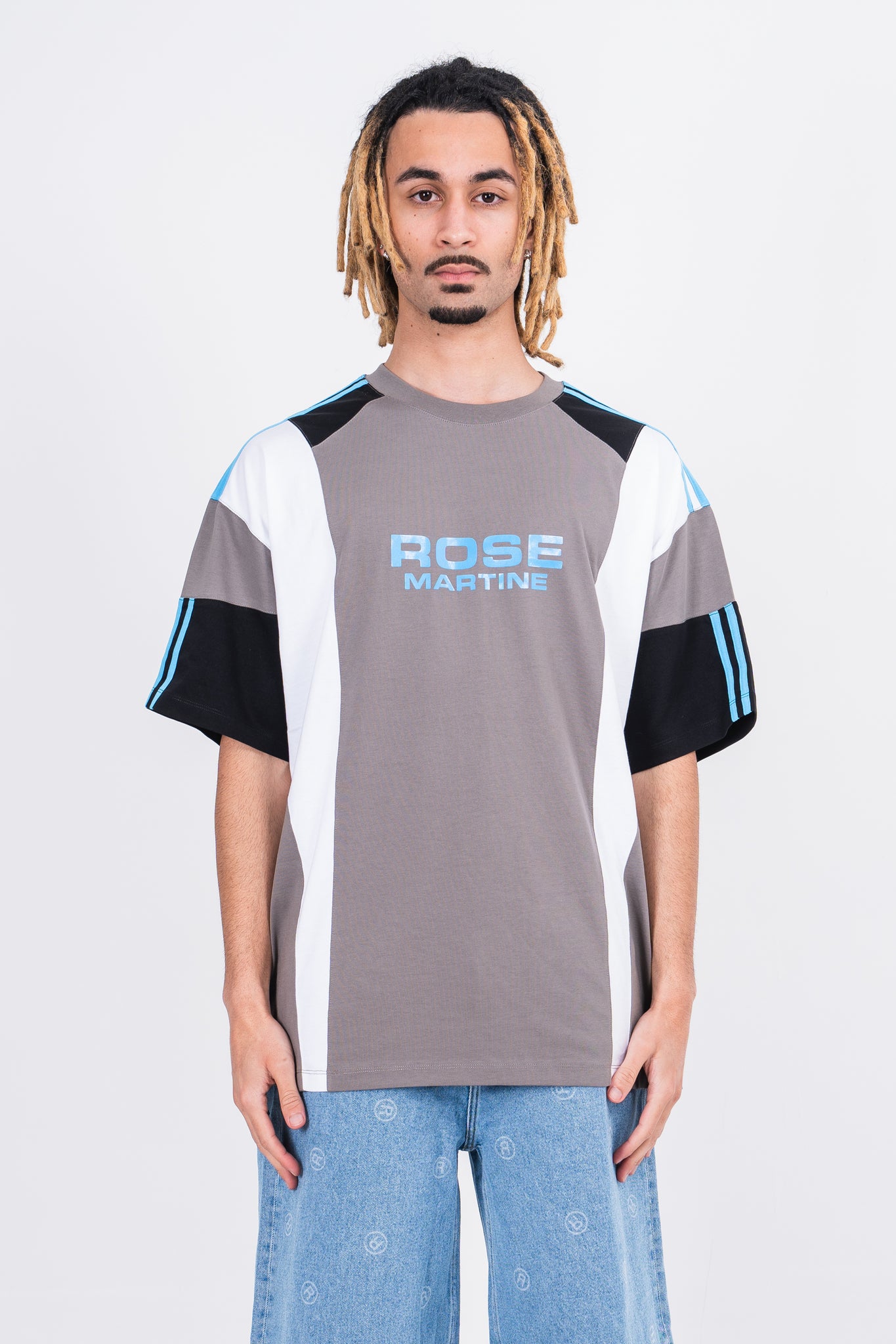 Martine Rose Oversized Panelled Tee Grey
