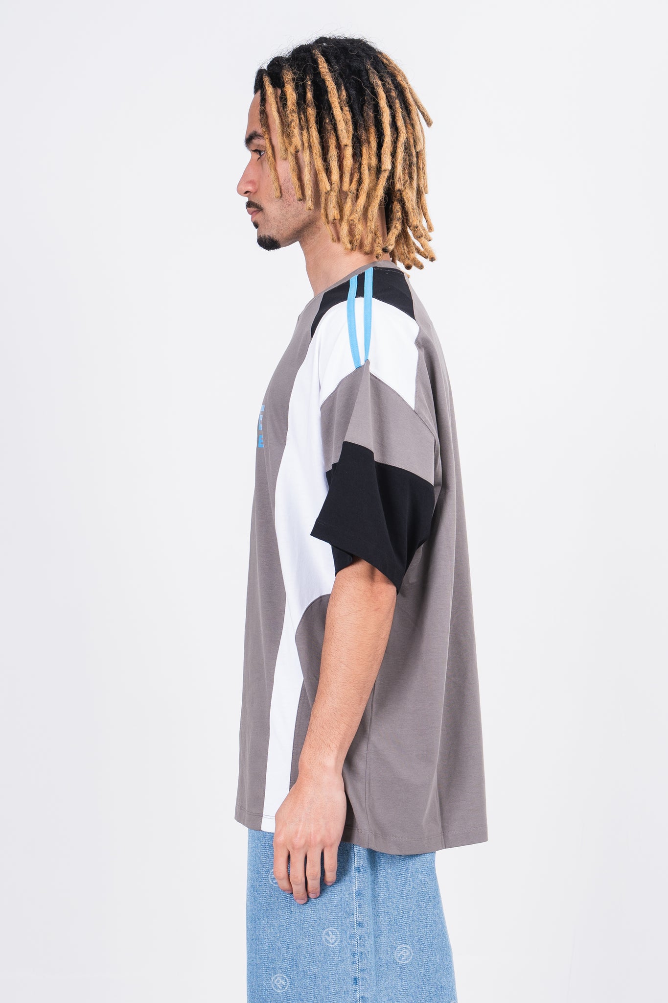 Martine Rose Oversized Panelled Tee Grey
