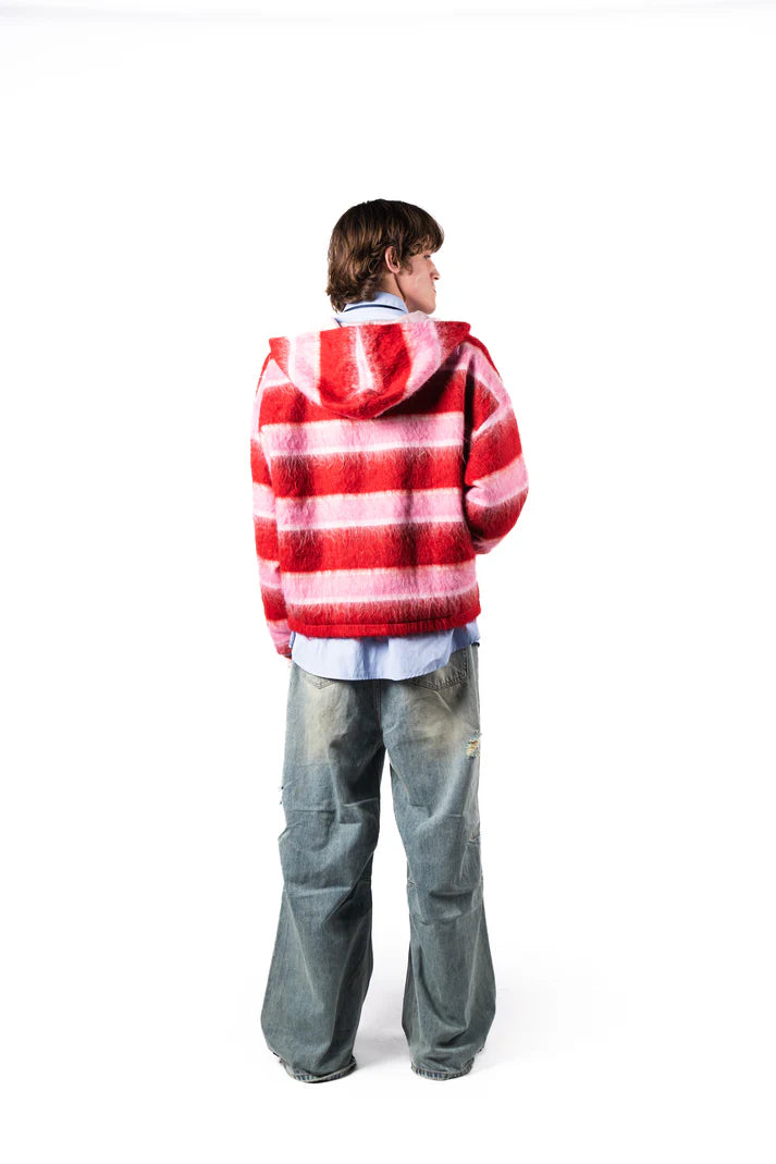 Ricca Cotton Candy Zip Up Jacket Red