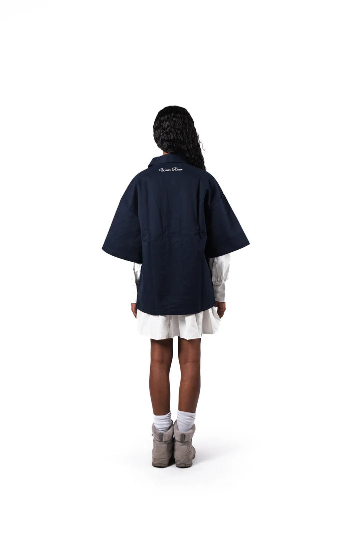 Ricca Messenger Button Up Navy