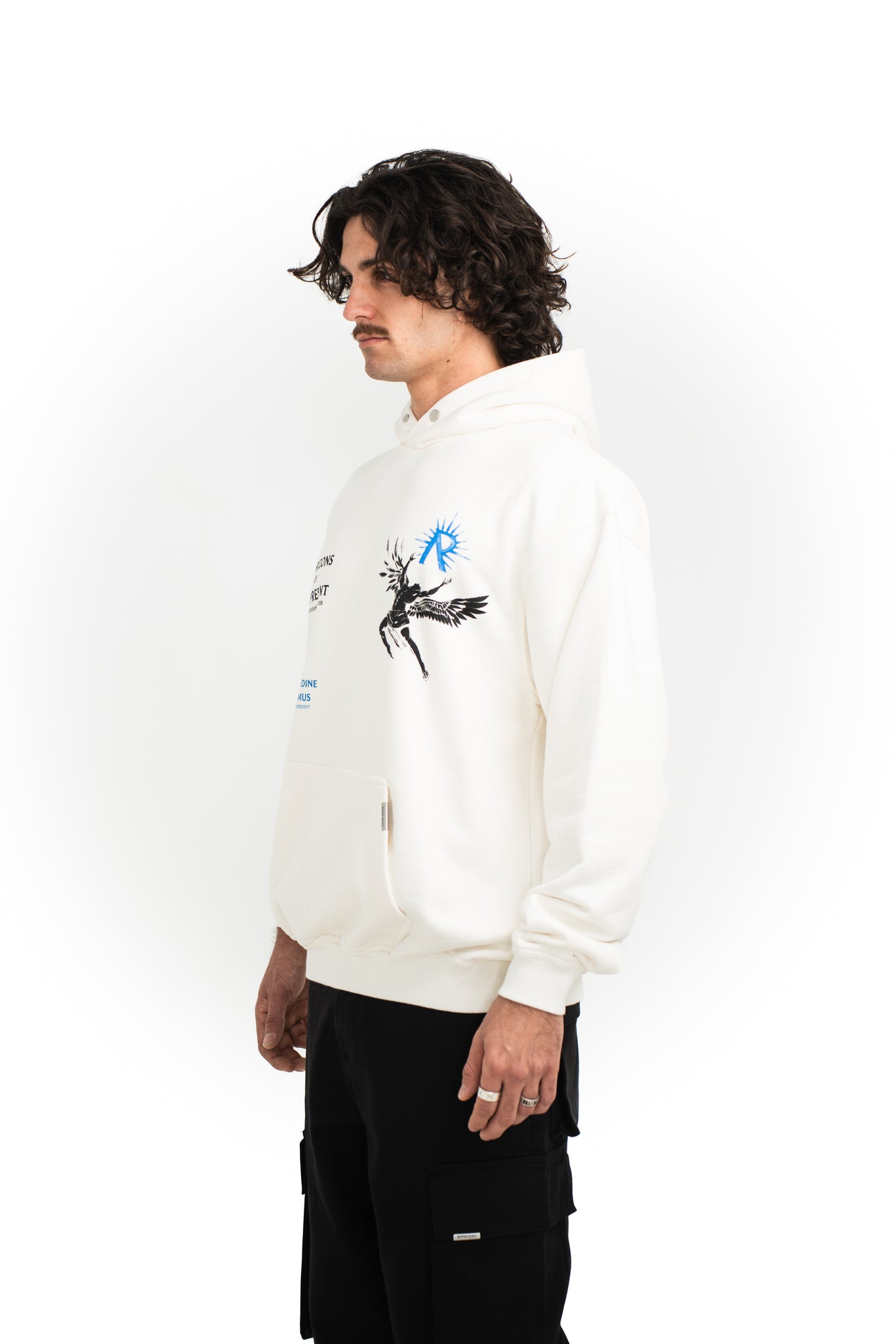 Represent Icarus Hoodie Flat White