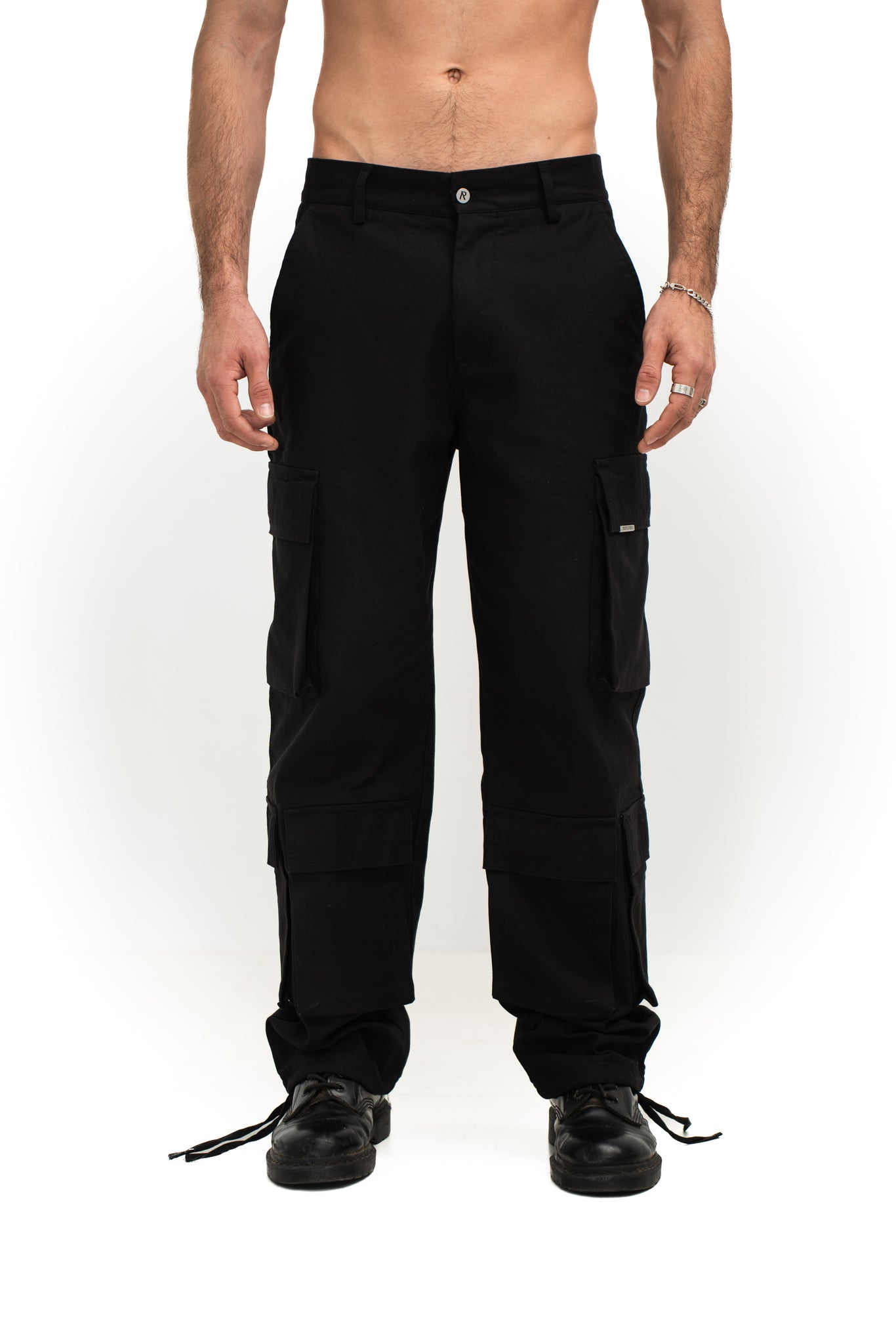 Represent Baggy Cargo Pants Black