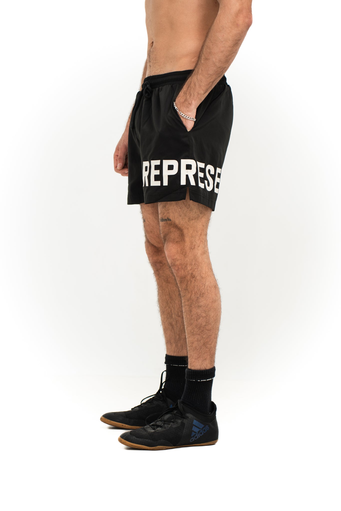 Represent Swim Shorts Black