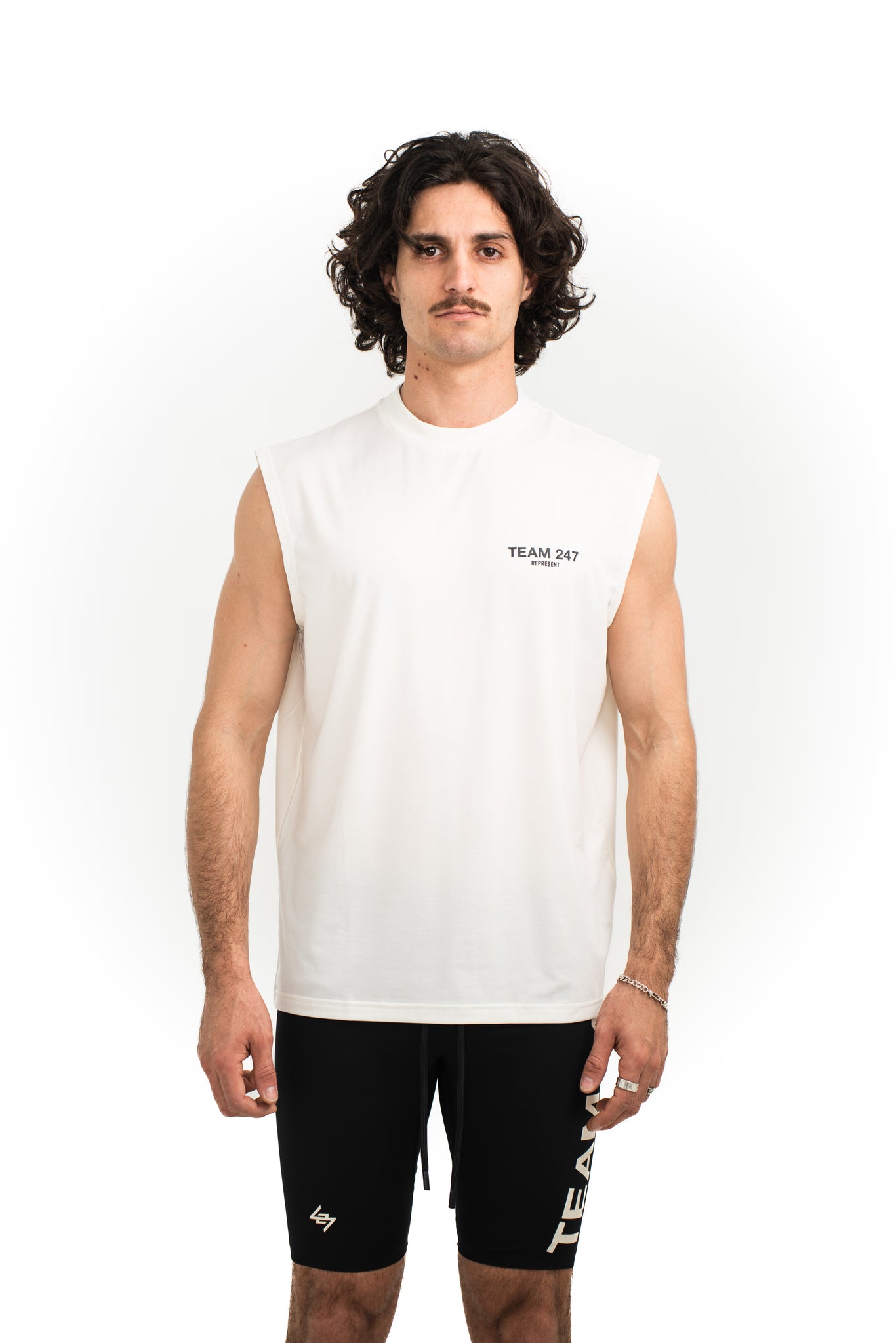 Represent Team 247 Oversized Tank Flat White