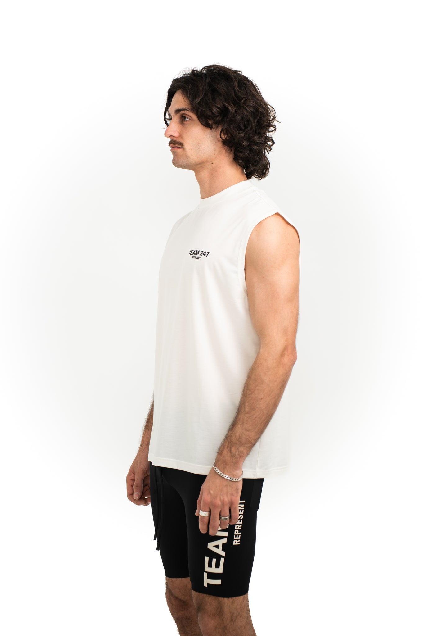 Represent Team 247 Oversized Tank Flat White