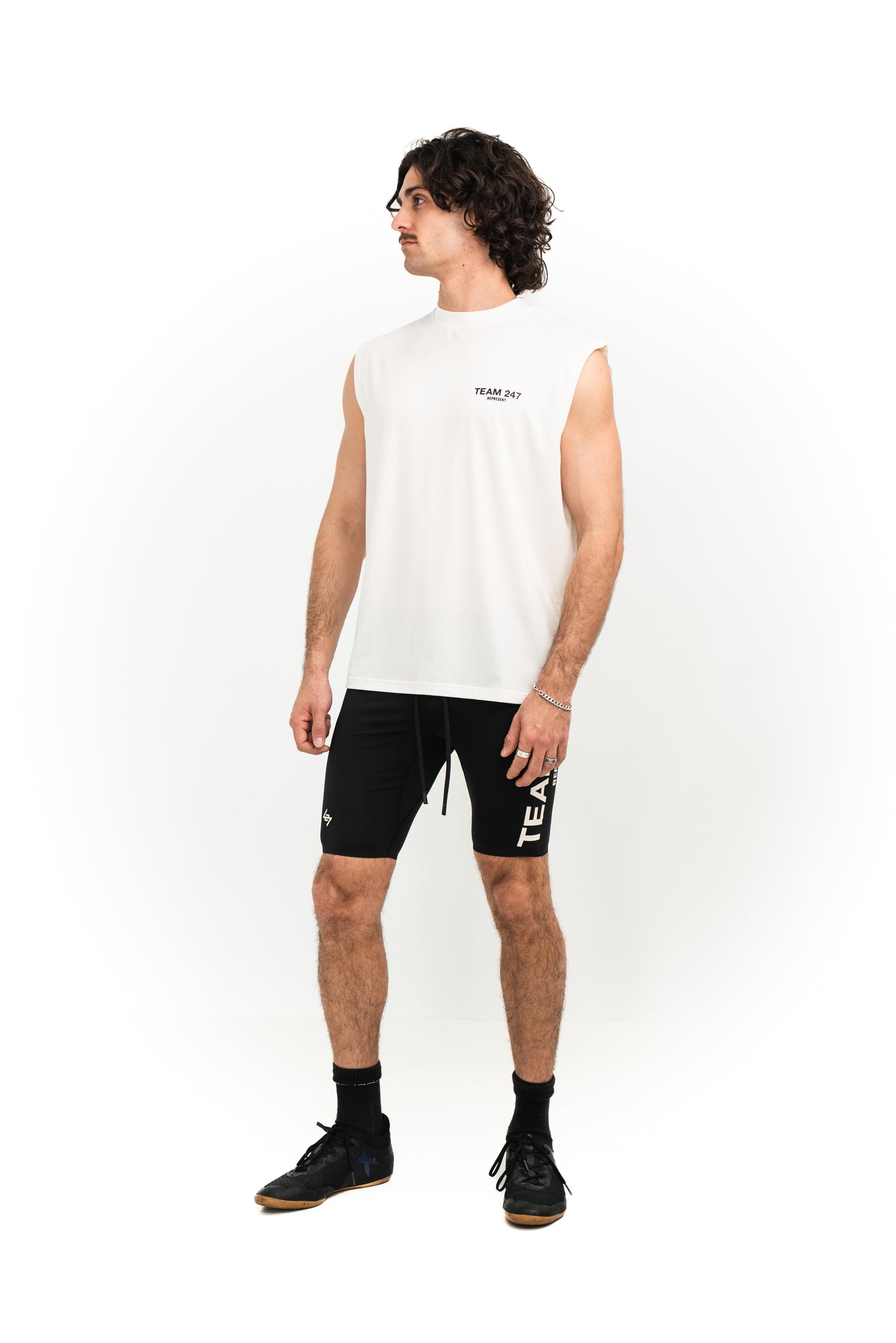 Represent Team 247 Oversized Tank Flat White