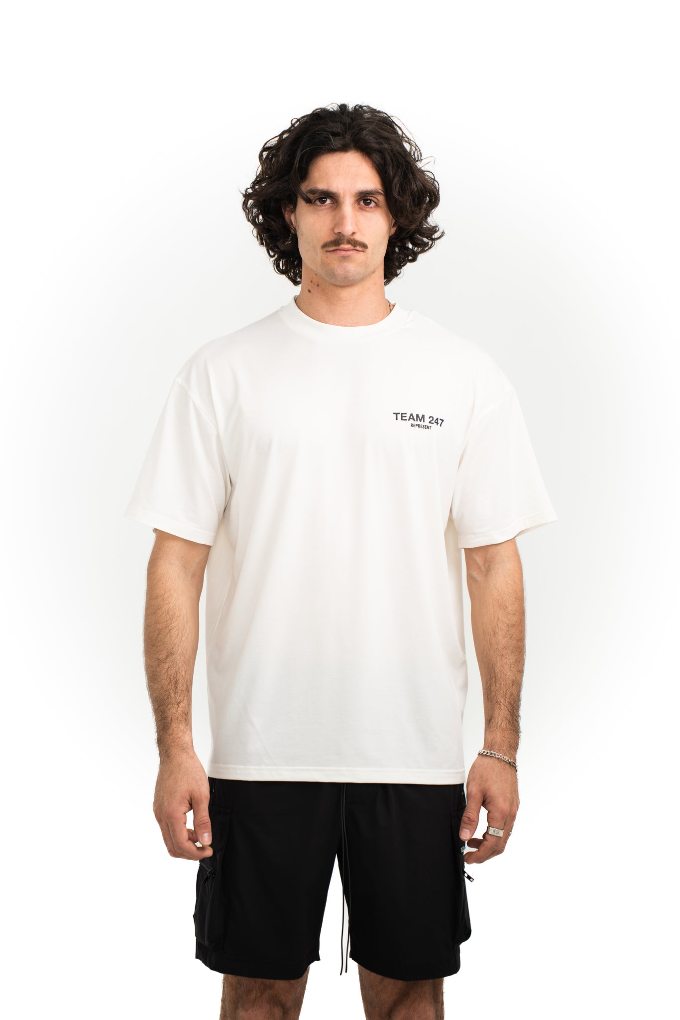 Represent Team 247 Oversized Tee Flat White