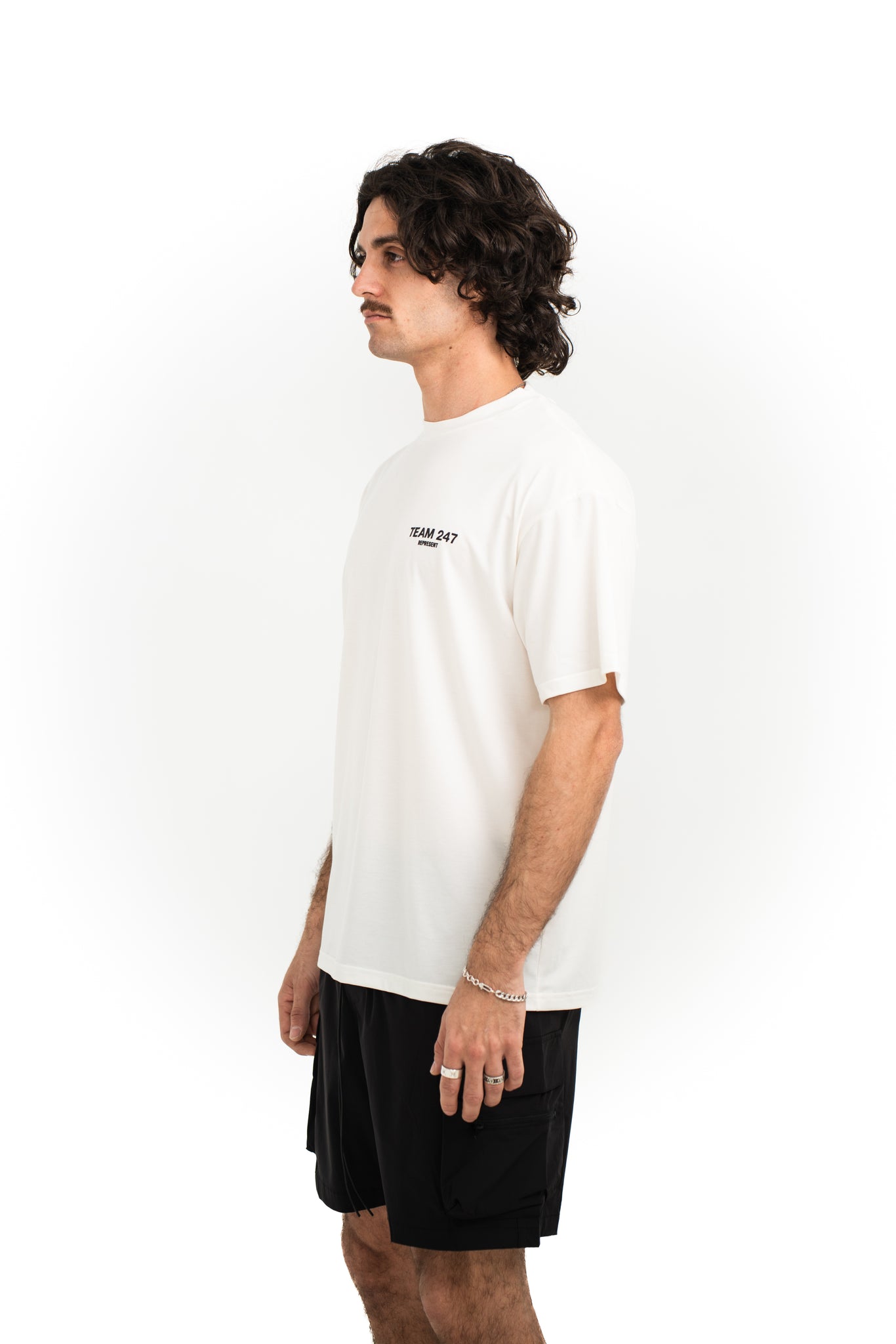 Represent Team 247 Oversized Tee Flat White