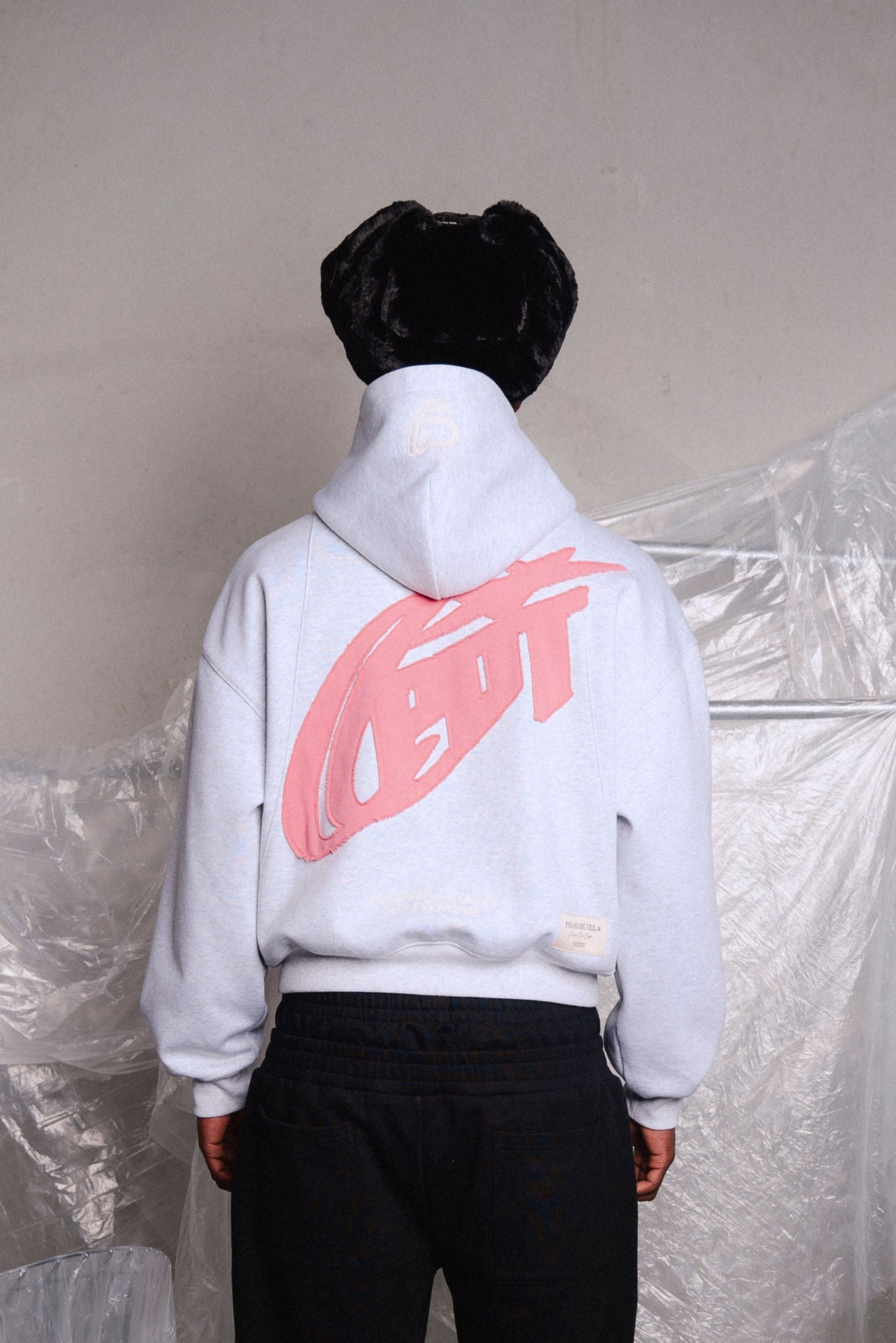 PIRASO DE TELA Patch Zip Hoodie Grey