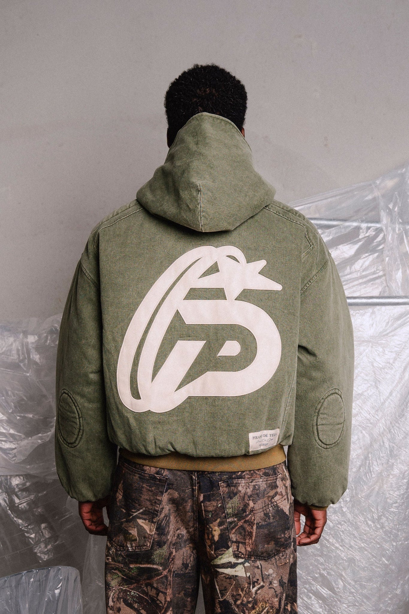 PIRASO DE TELA Buckle Denim Jacket Army Green