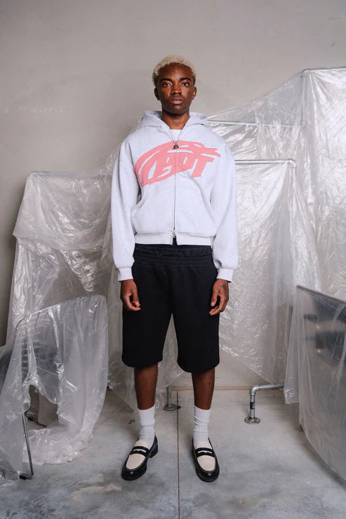 PIRASO DE TELA Patch Zip Hoodie Grey