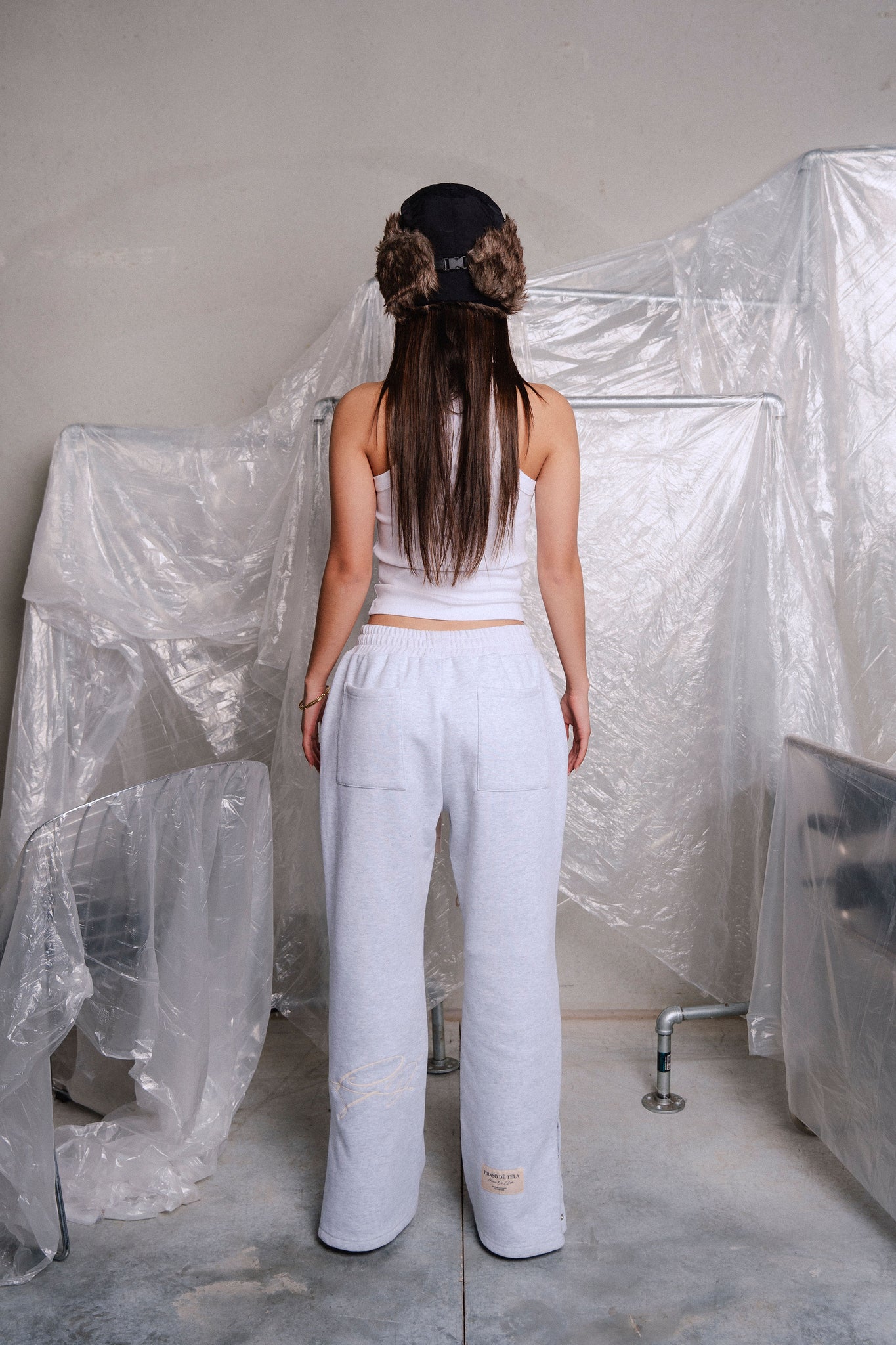 PIRASO DE TELA Patch Sweatpants Grey