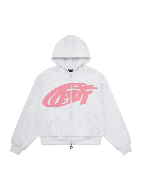 PIRASO DE TELA Patch Zip Hoodie Grey