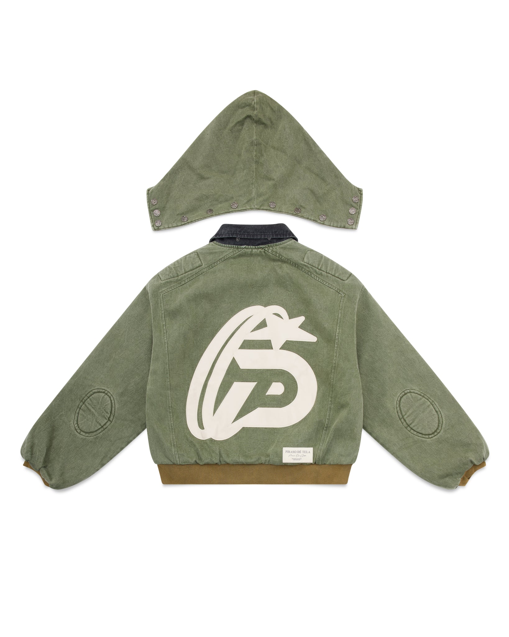 PIRASO DE TELA Buckle Denim Jacket Army Green