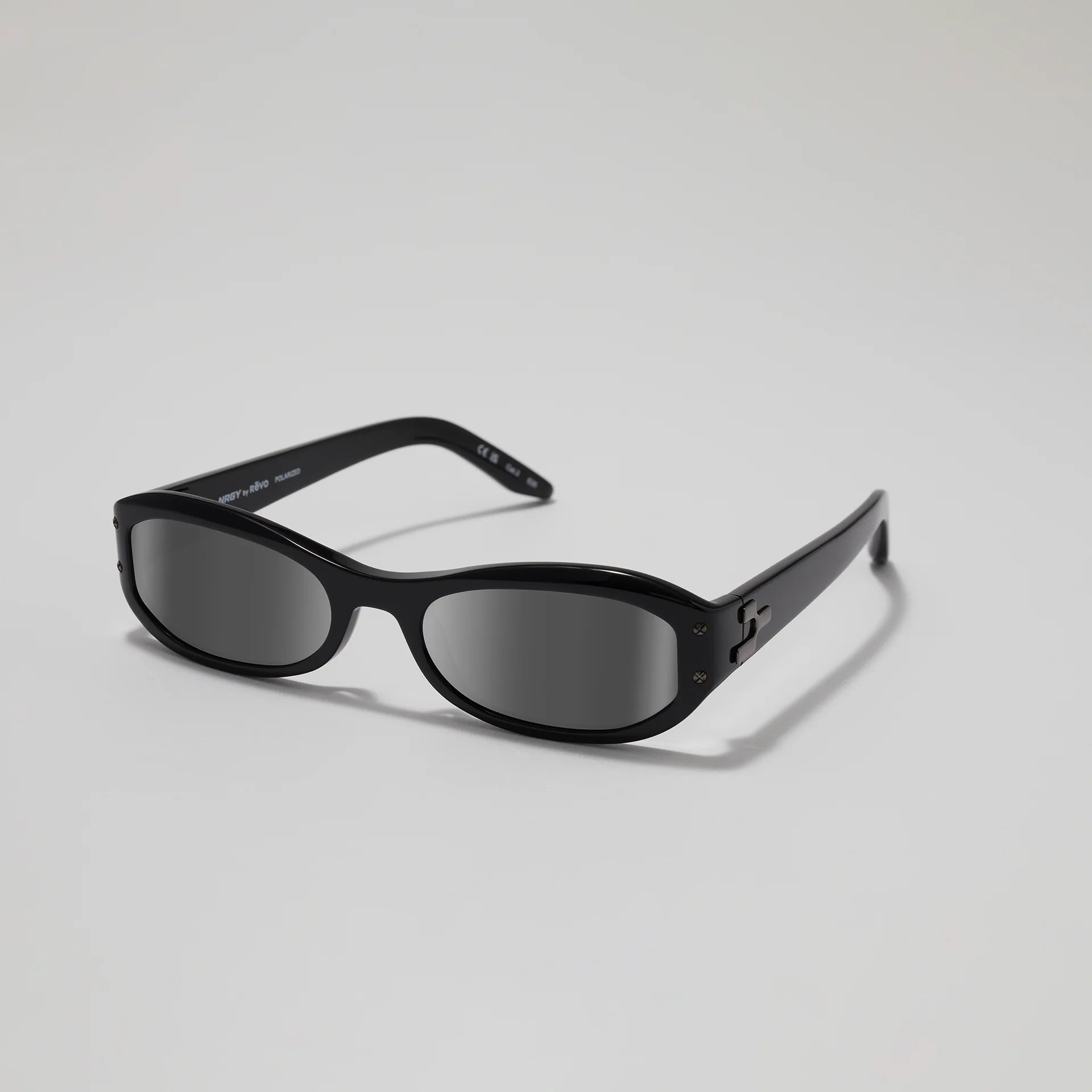 NRGY VELA Graphite Lens Acetate Sunglasses Black