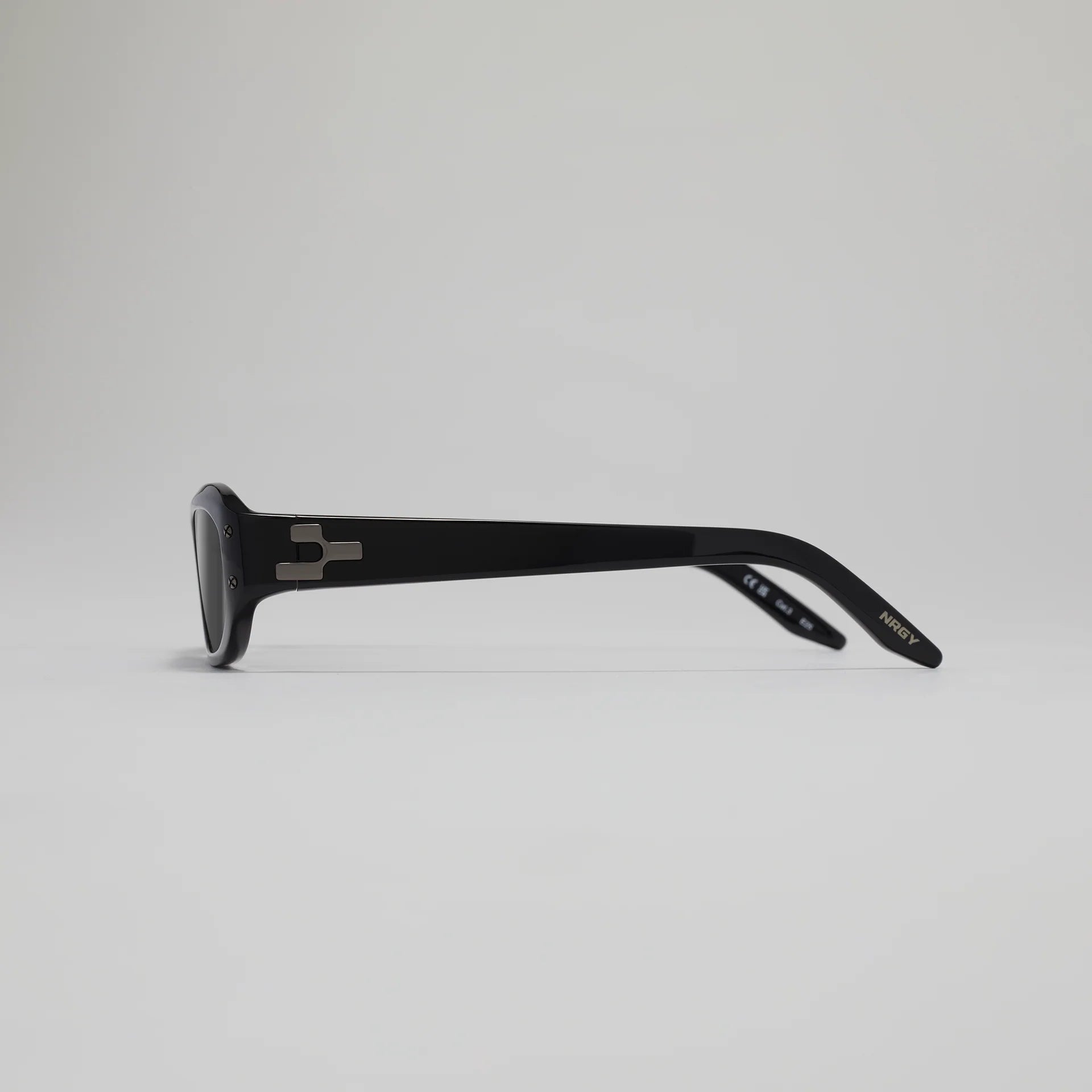 NRGY VELA Graphite Lens Acetate Sunglasses Black