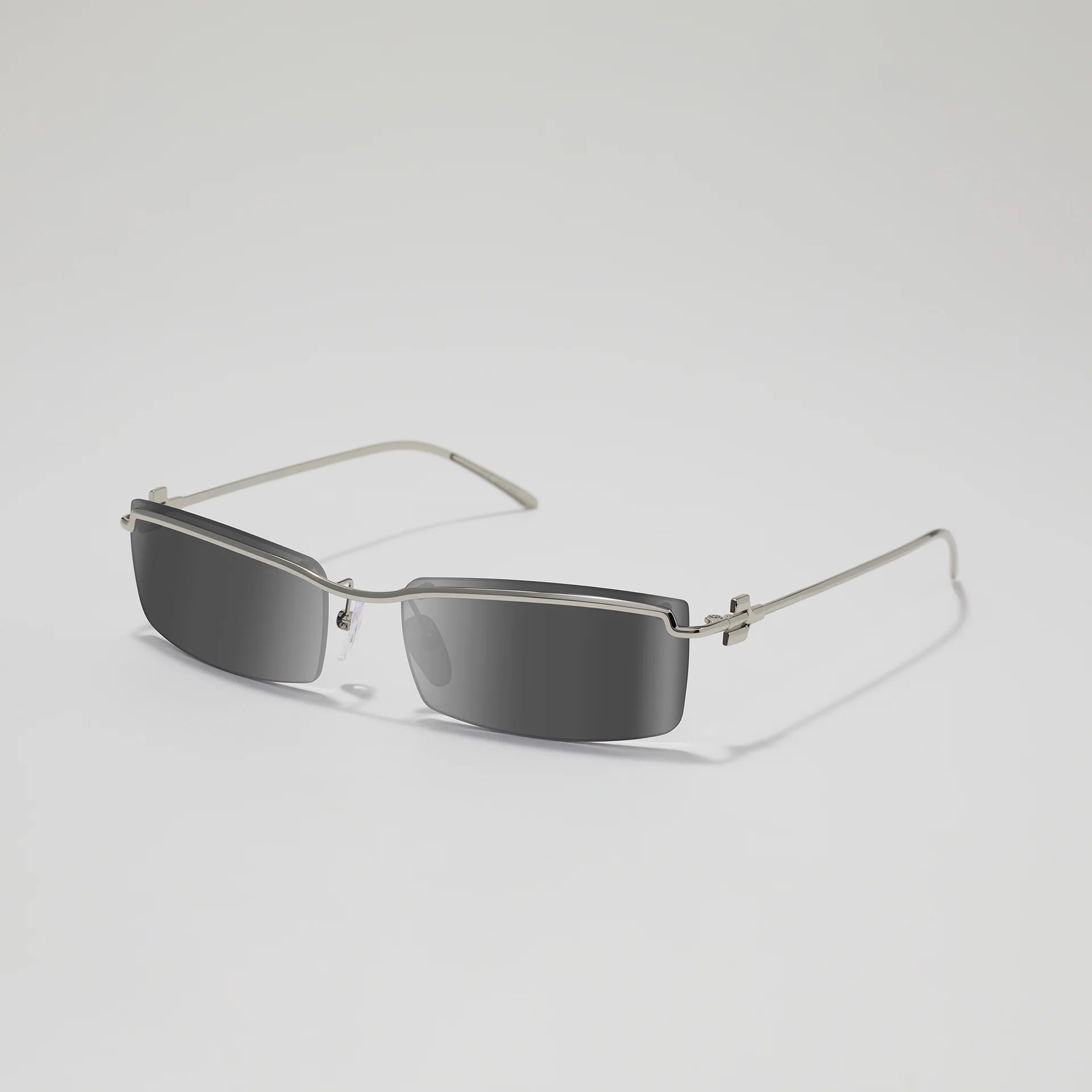 NRGY RIVA Graphite Lens Stainless Steel Sunglasses Chrome