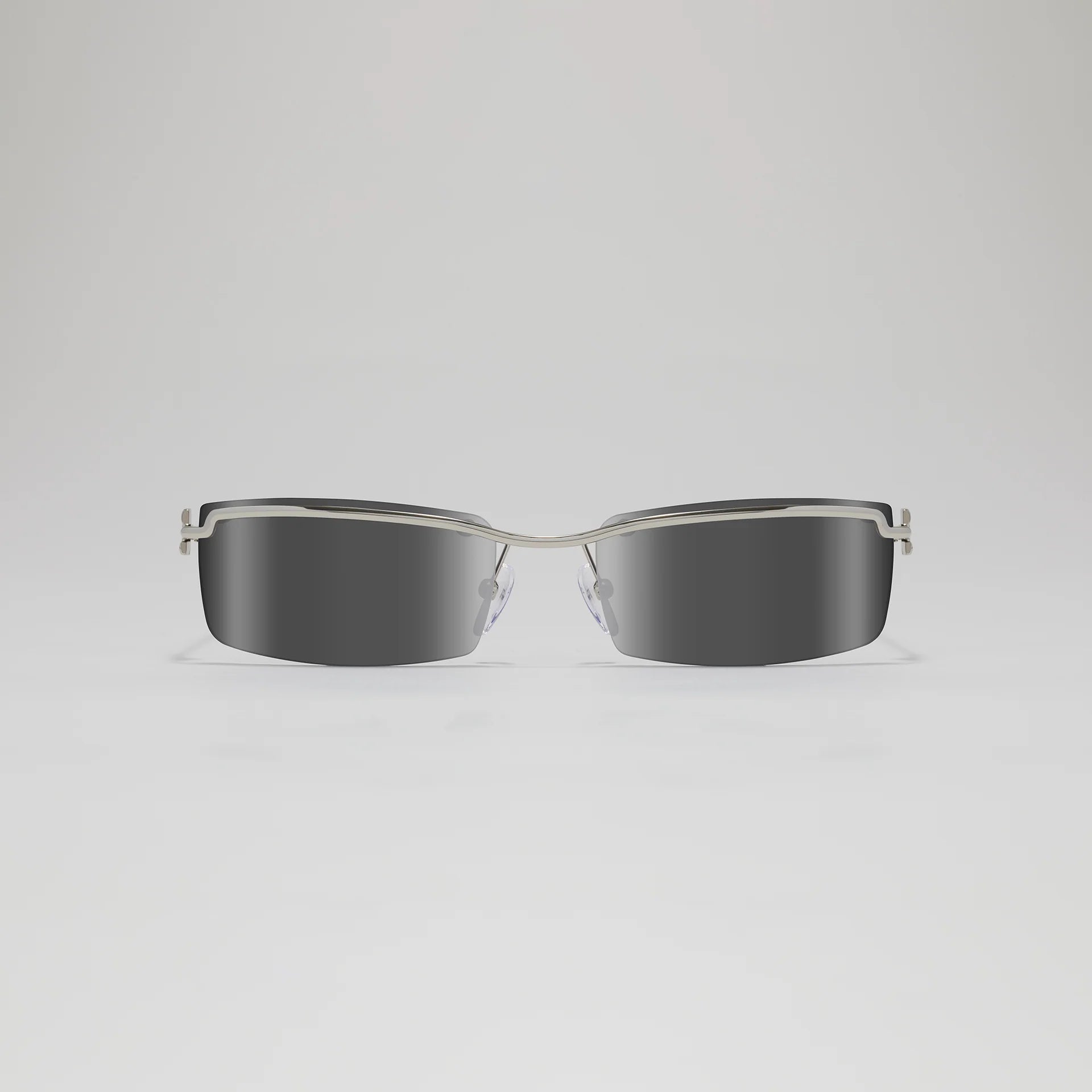 NRGY RIVA Graphite Lens Stainless Steel Sunglasses Chrome