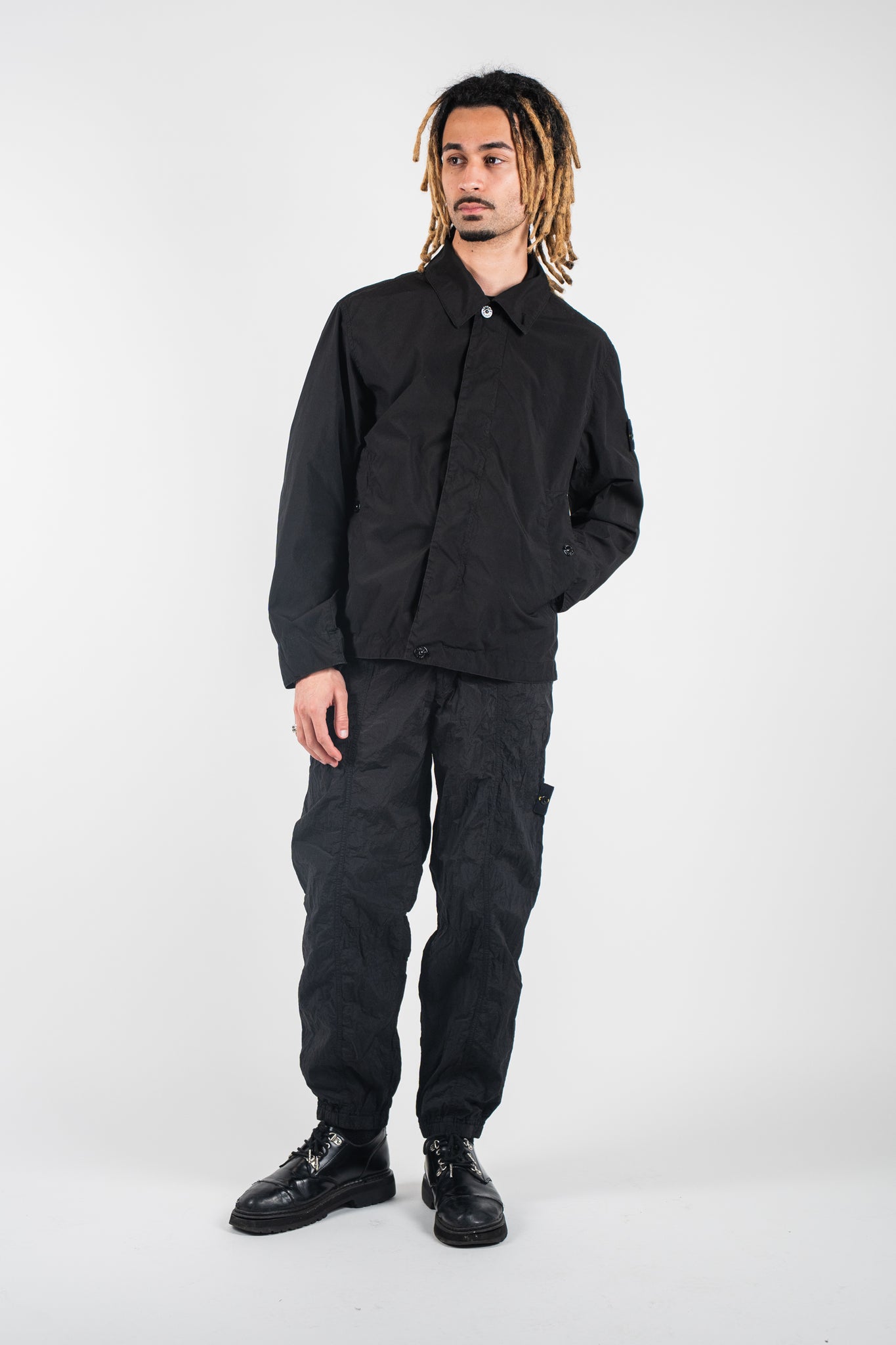 Stone Island 4100-25-S0042 Light Compact Touch Poly Jacket Black