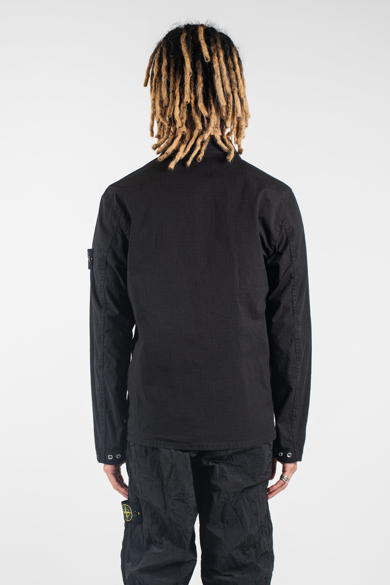 Stone Island 12000-12-S0063 Ripstop Overshirt Black