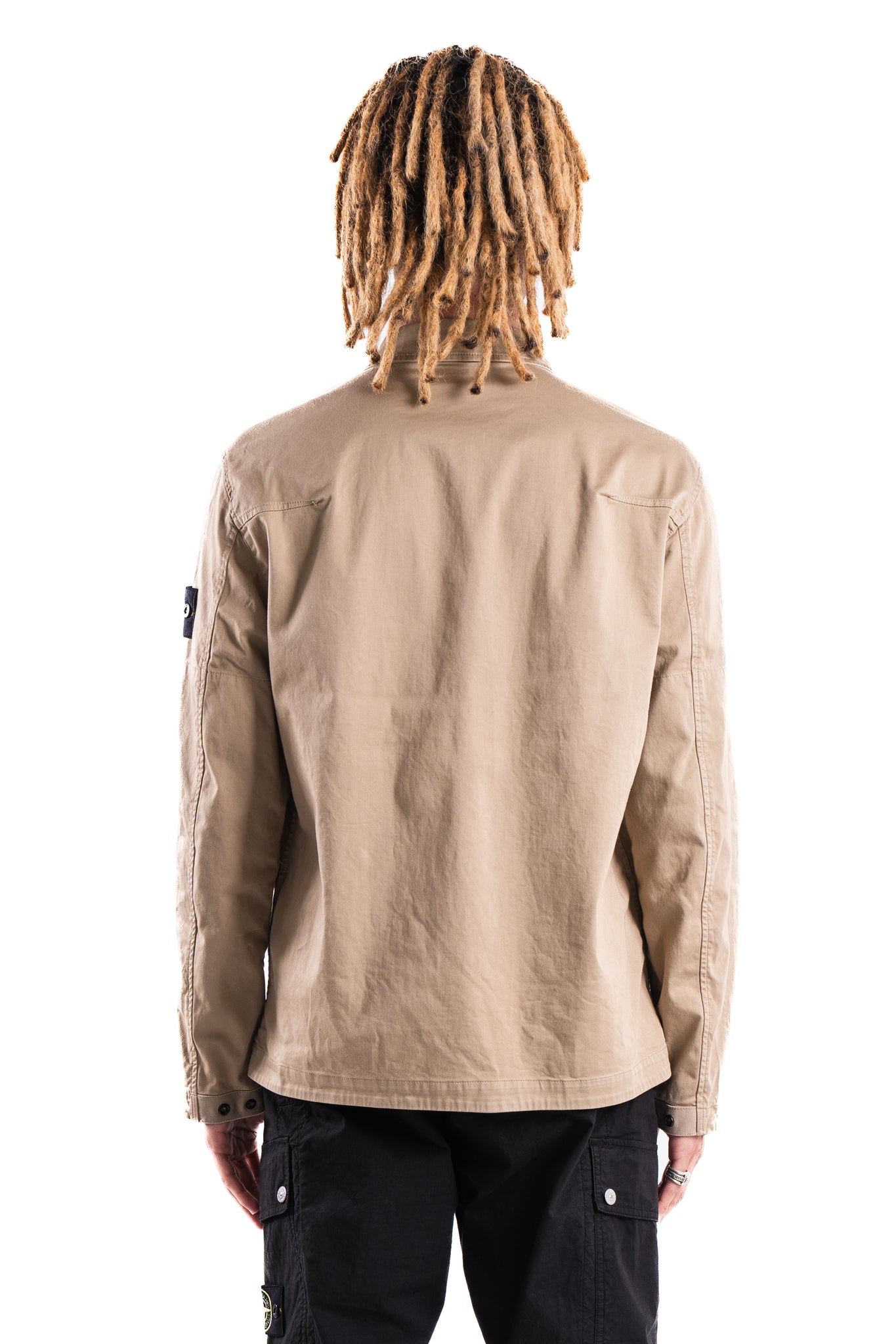 Stone Island 1200128 Organic Stretch Cotton Overshirt Biscuit