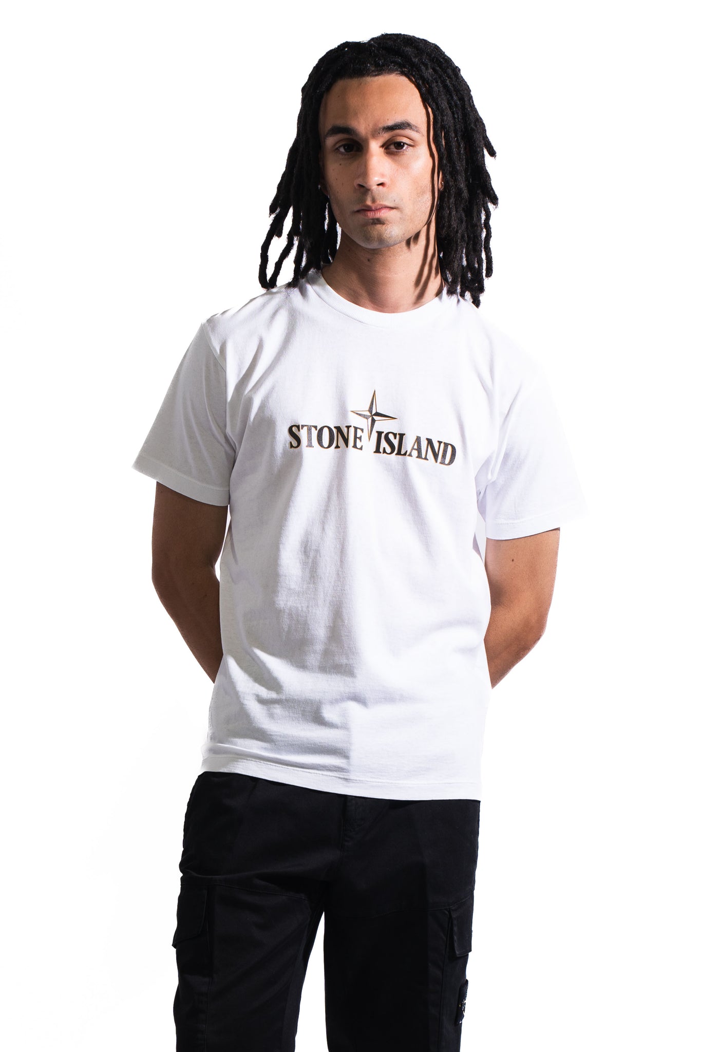 Stone Island 81152NS Front Logo Tee White