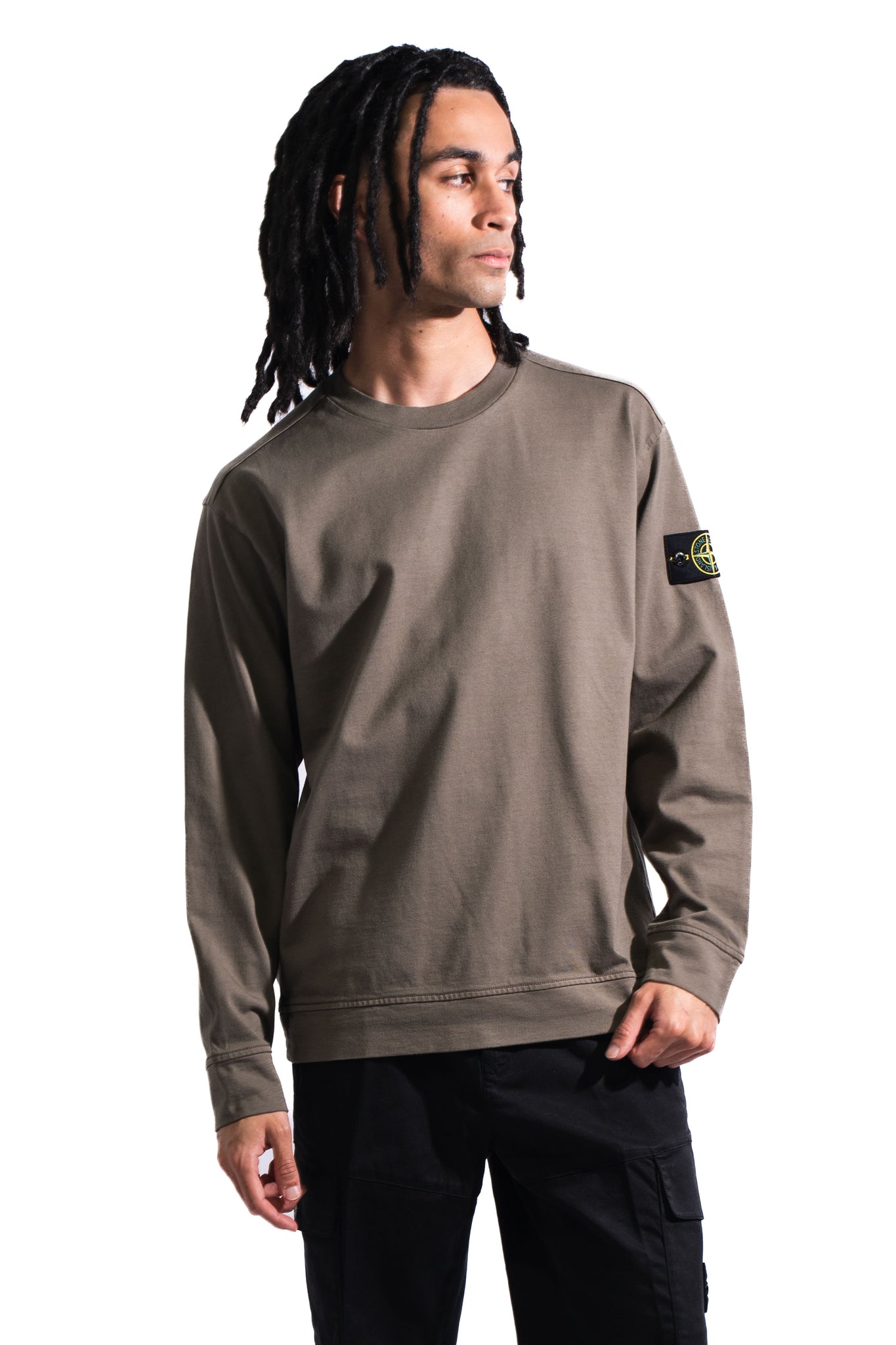 Stone Island 8115637 Heavy Cotton Crewneck Walnut