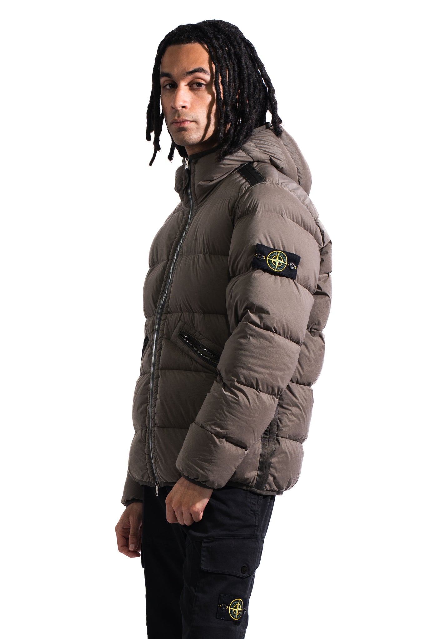 Stone Island 8115431 Seamless Tunnel Nylon Down Jacket Walnut