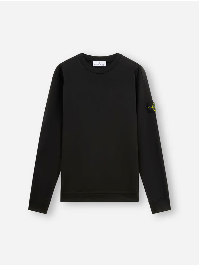 Stone Island 8115637 Heavy Cotton Crewneck Black