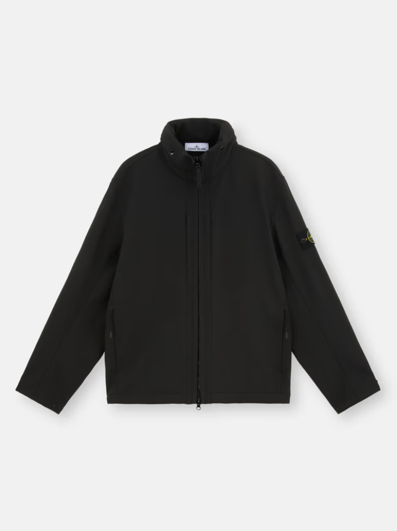 Stone Island 8115Q02 Supima Cotton Twill Stretch Jacket Black