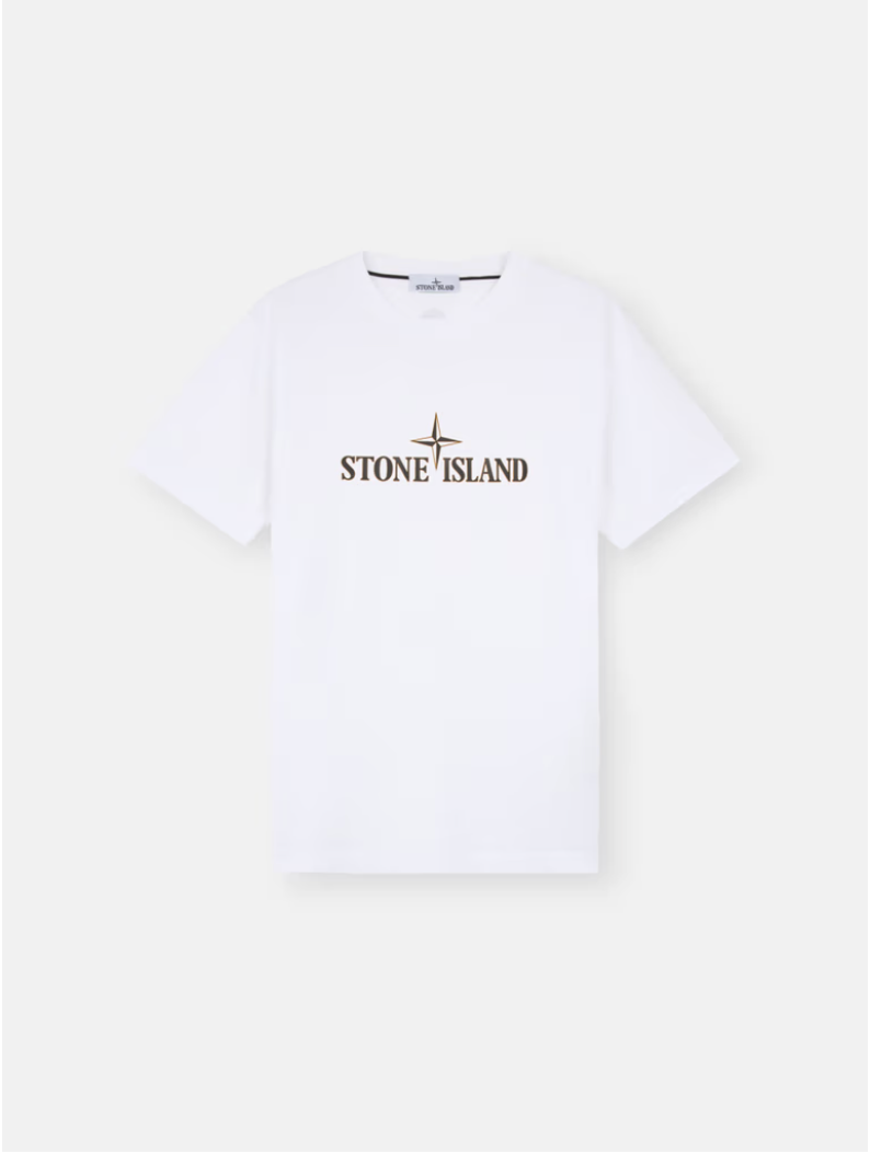 Stone Island 81152NS Front Logo Tee White