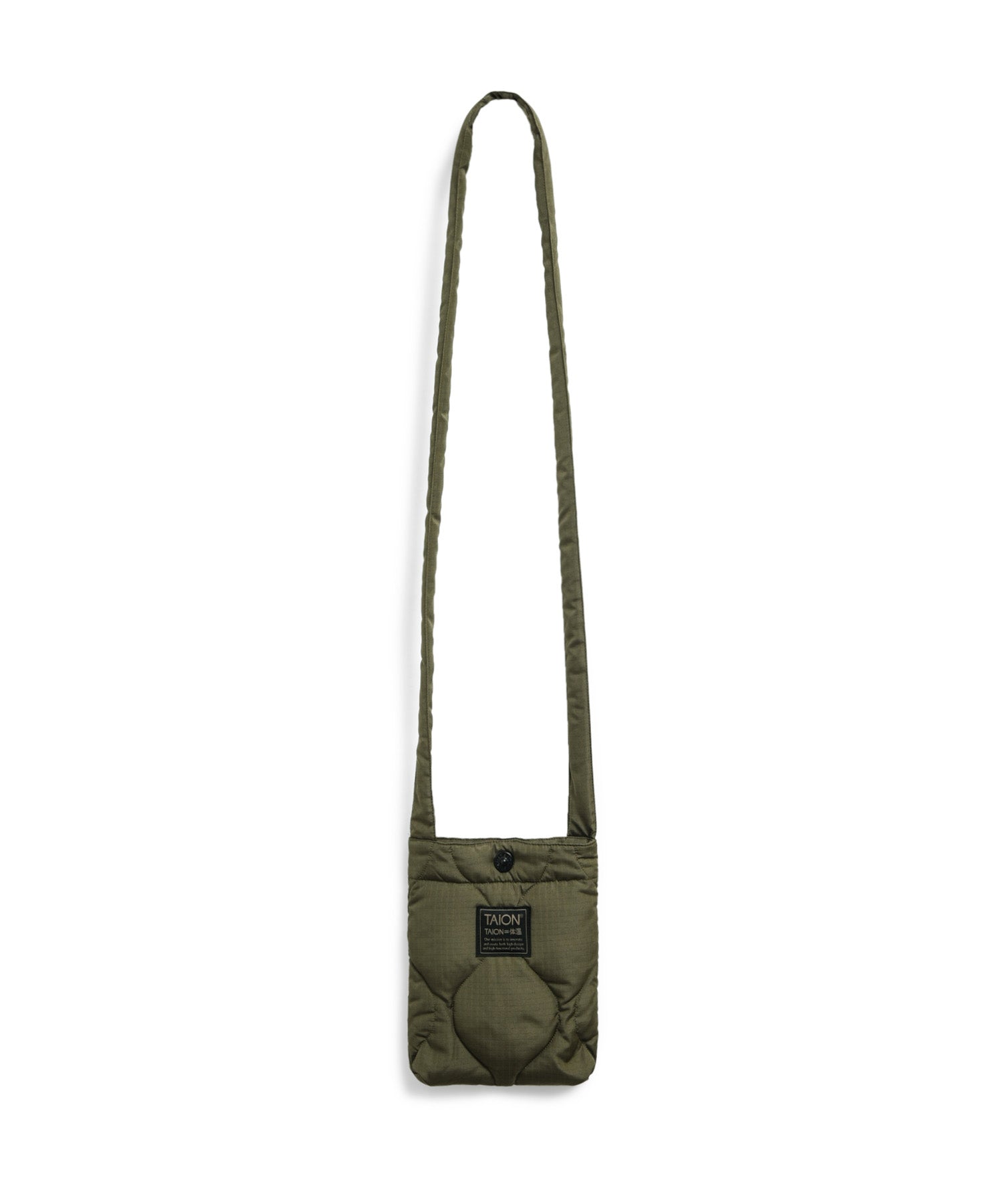 TAION Military Cross Body Down Small Bag Dark Olive