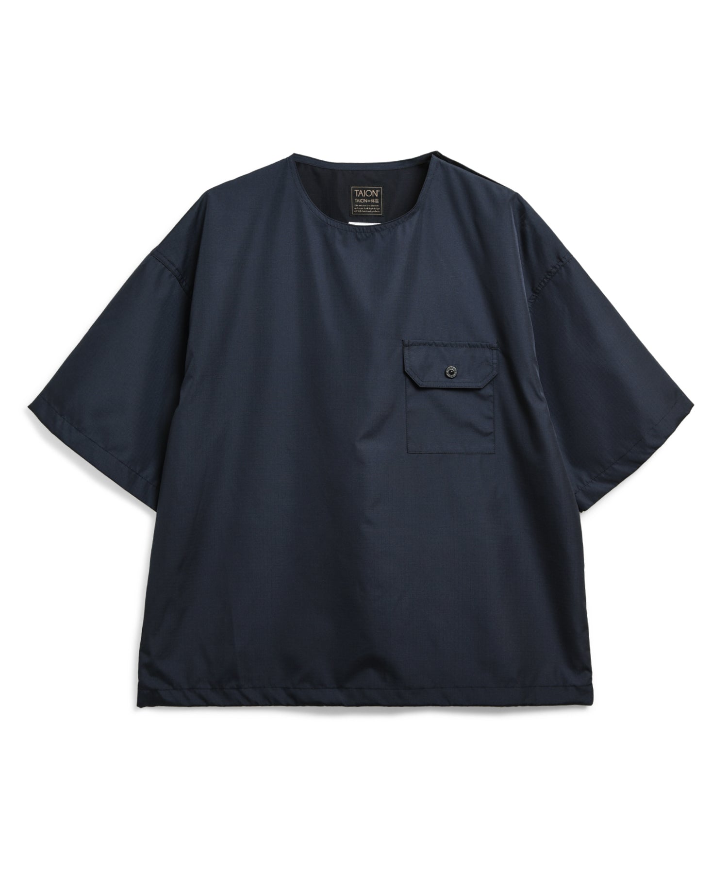 TAION Non Down Military Half Sleeve Cut Sew Tee Dark Navy