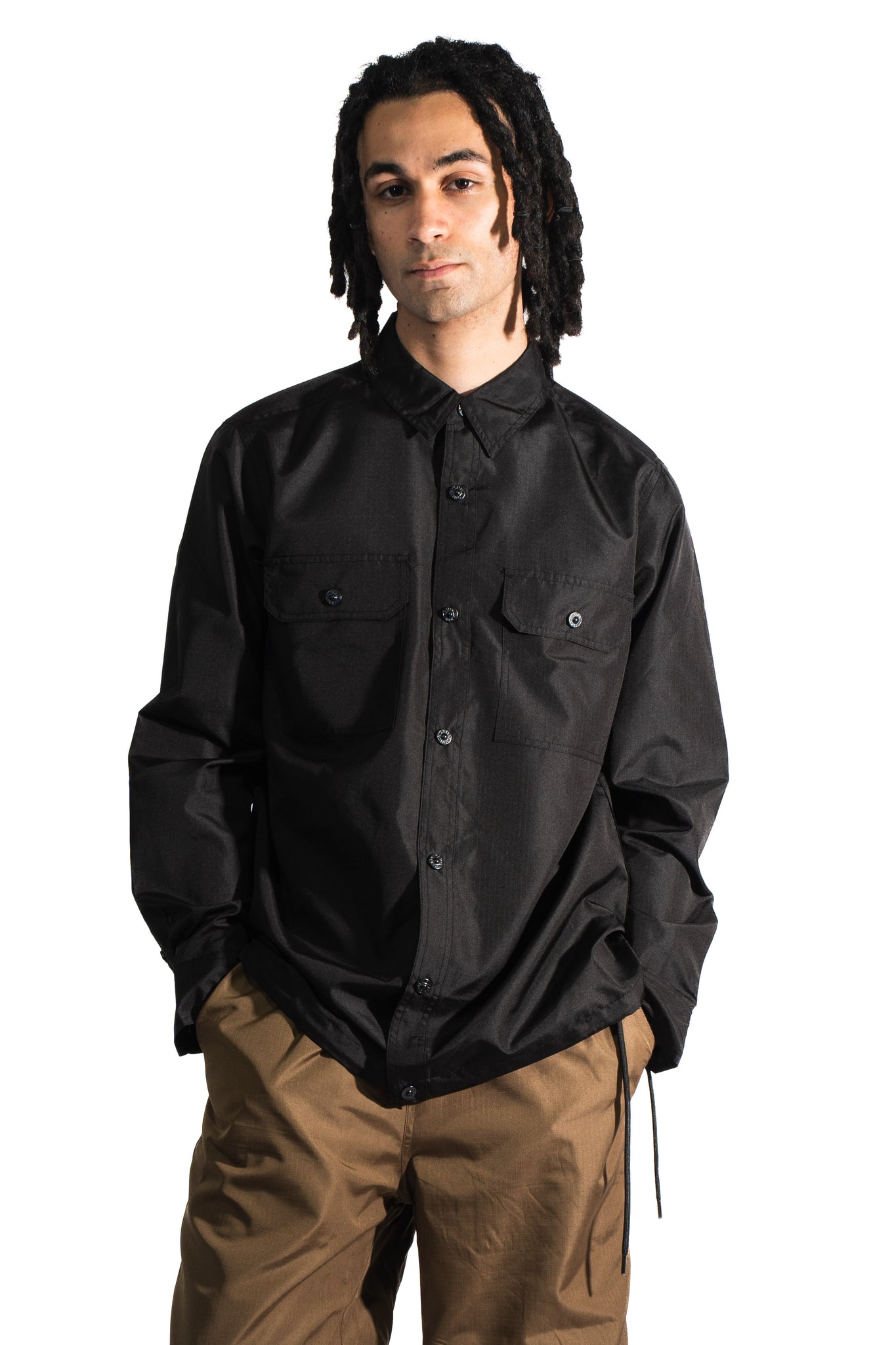 TAION N/D Military Long Sleeve Shirts Black