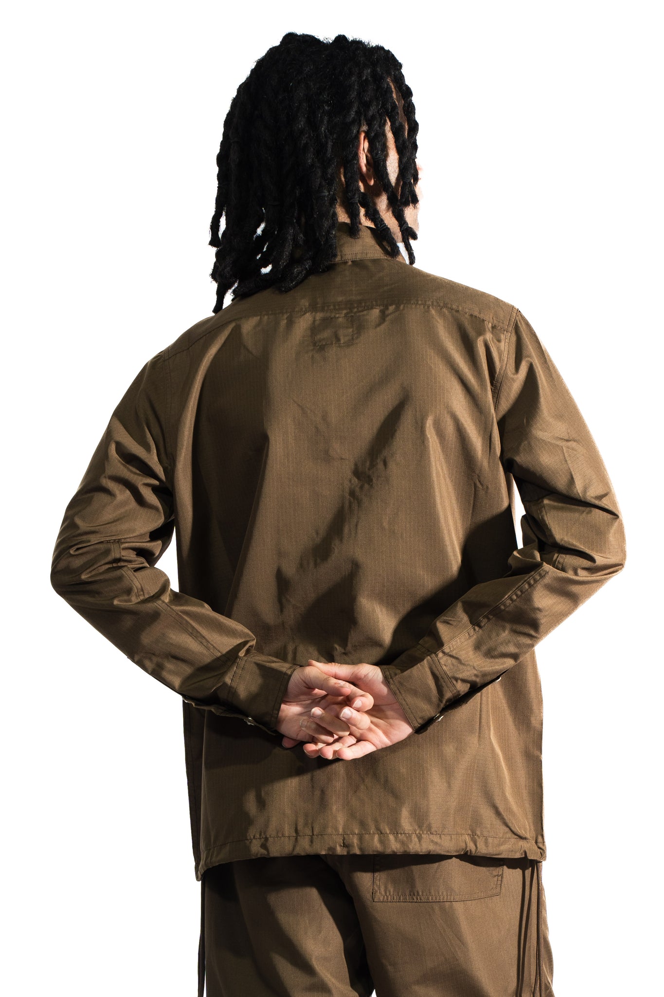 TAION N/D Military Long Sleeve Shirts Light Brown