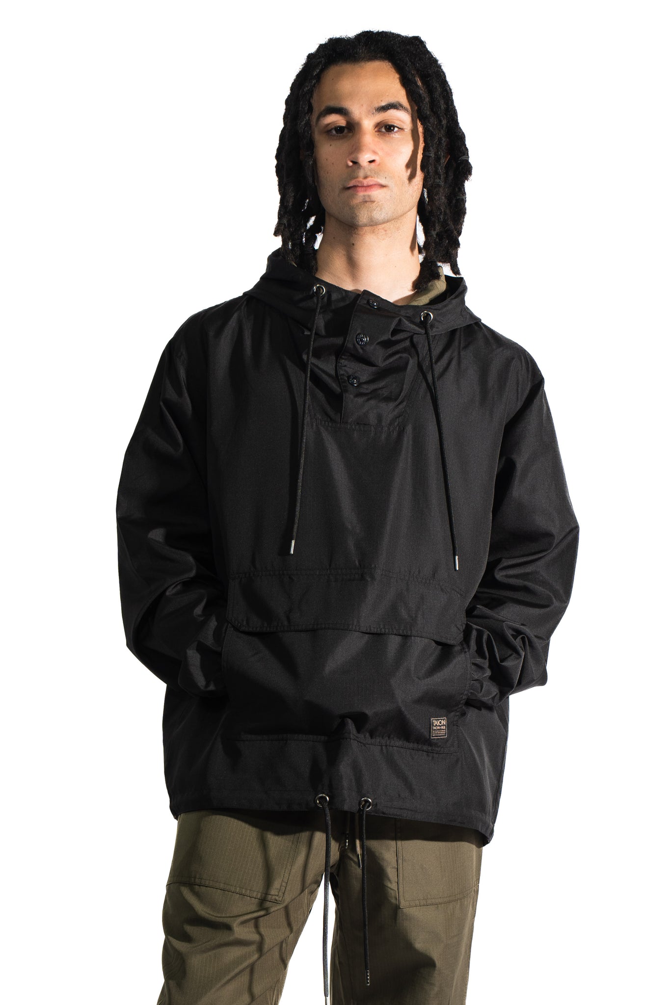 TAION Non Down Military Reversible Anorak Parka Black