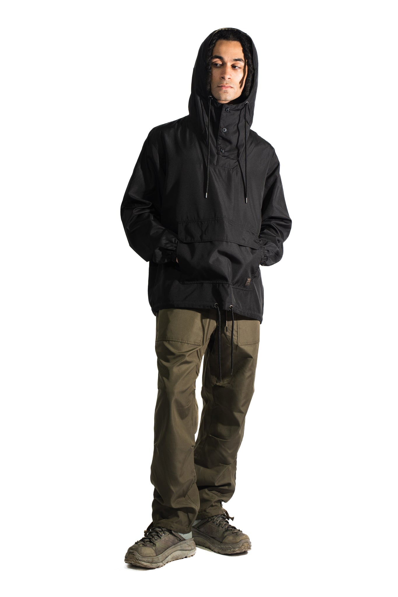 TAION Non Down Military Reversible Anorak Parka Black