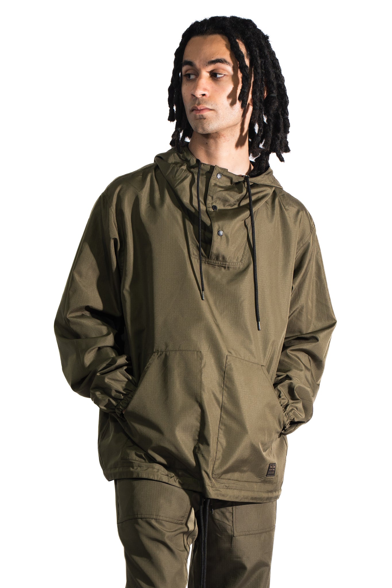 TAION Non Down Military Reversible Anorak Parka Black