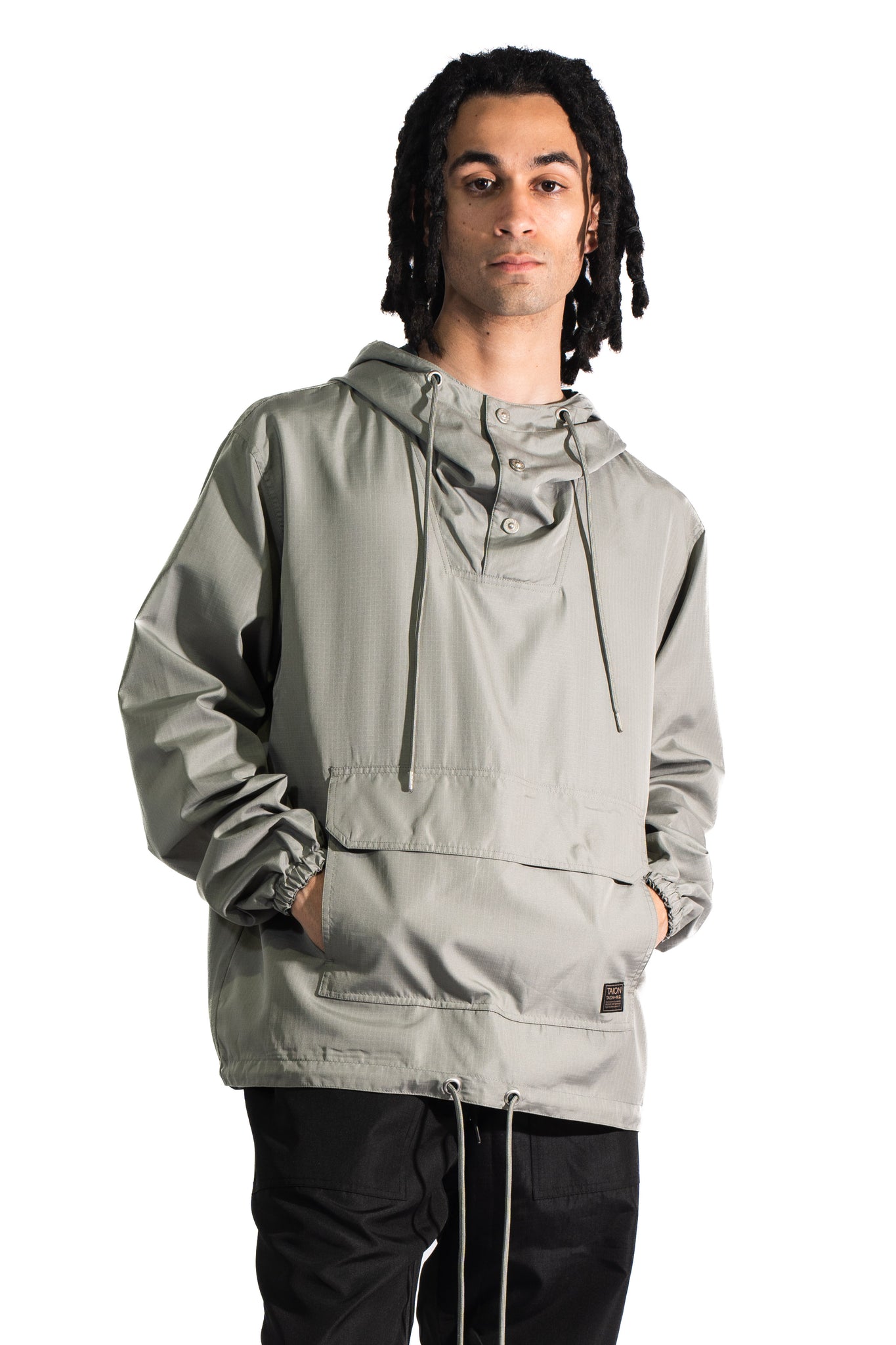 TAION Non Down Military Reversible Anorak Parka Dark Sage Green