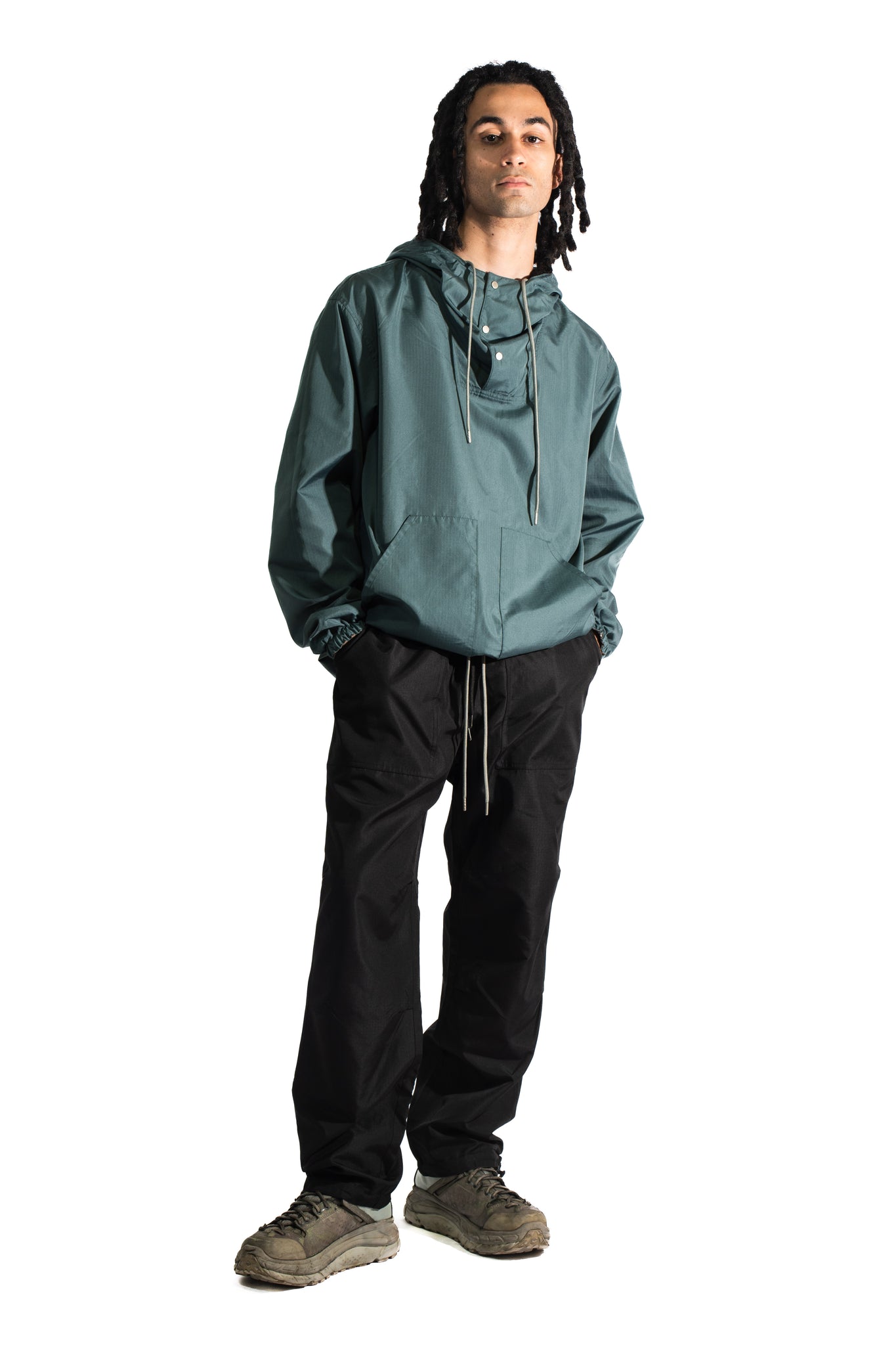 TAION Non Down Military Reversible Anorak Parka Dark Sage Green