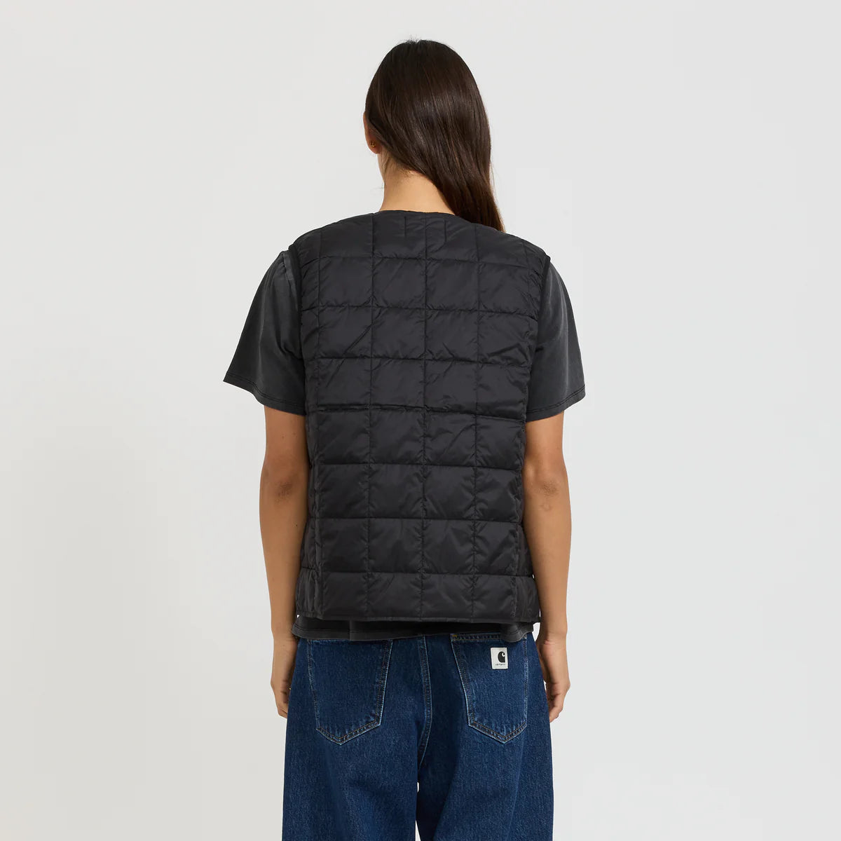 TAION V-Neck Down Vest Black