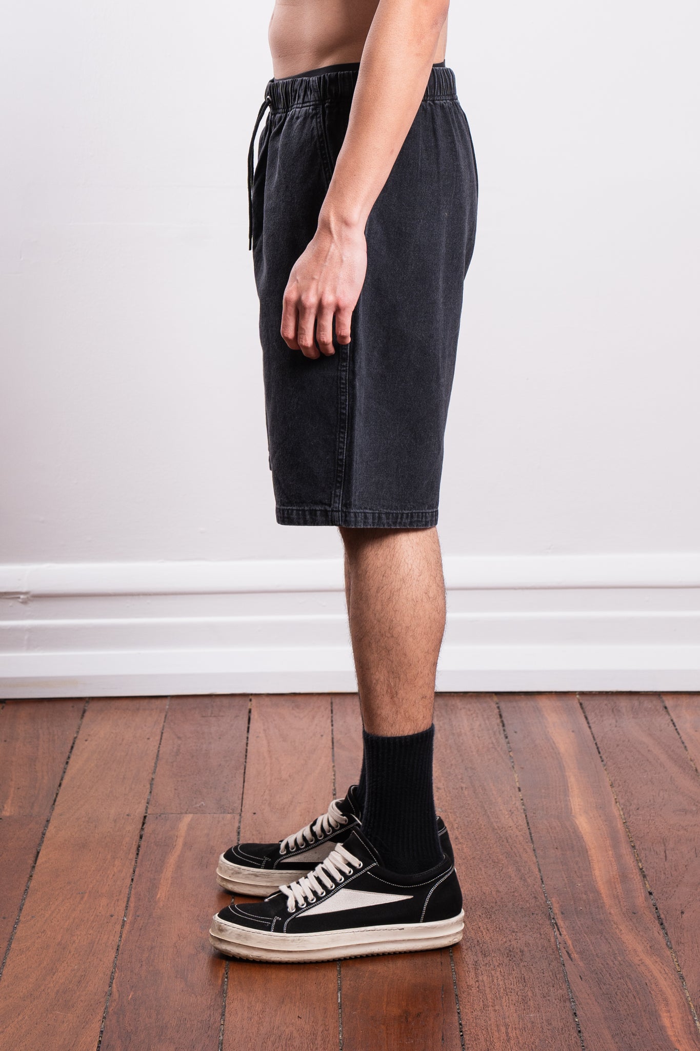 thisisneverthat Denim Easy Shorts Black