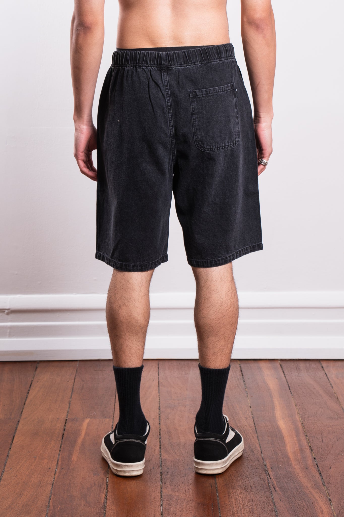 thisisneverthat Denim Easy Shorts Black