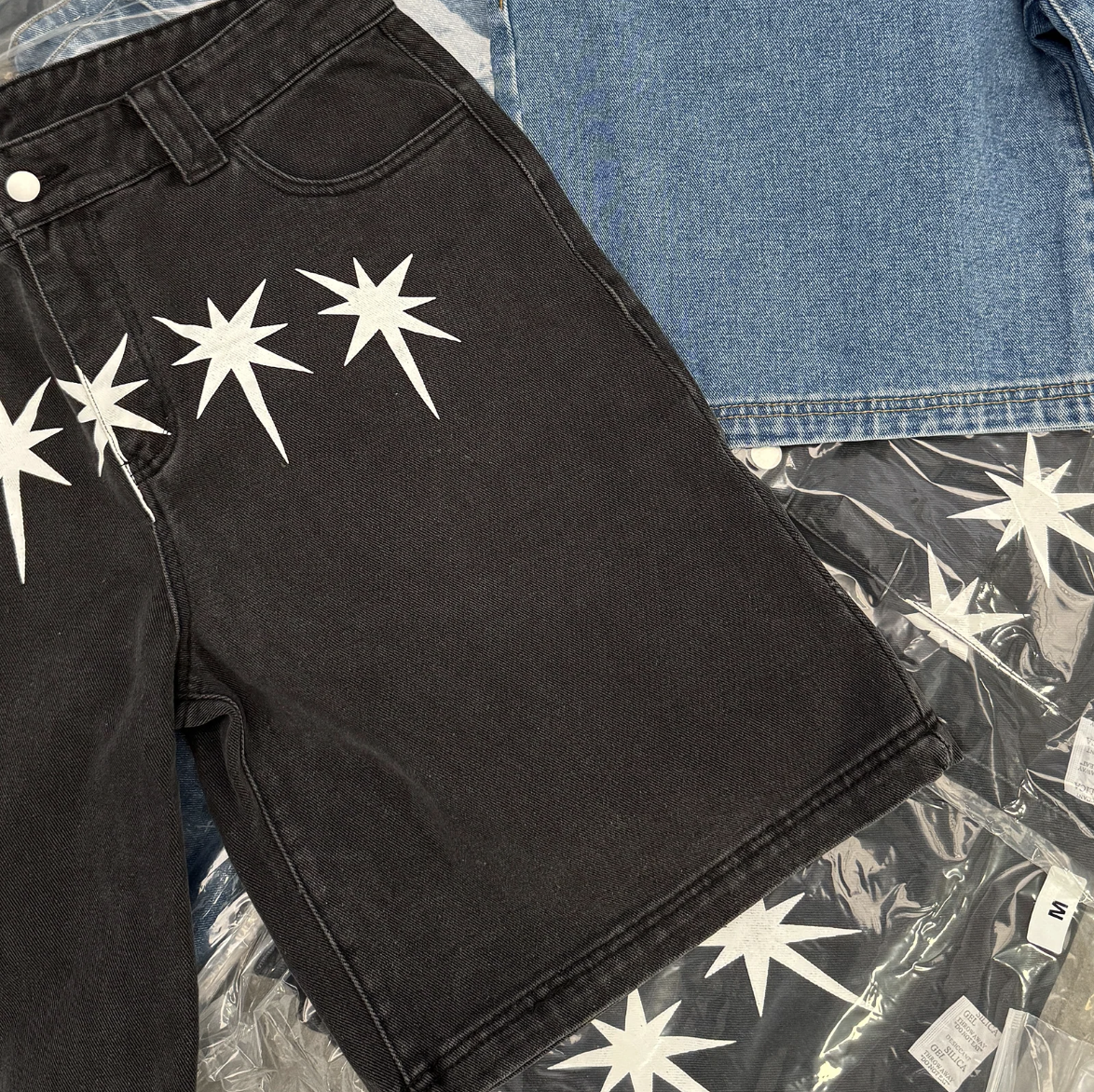 TURNERBOUCAUT 5 Star Denim Shorts Black